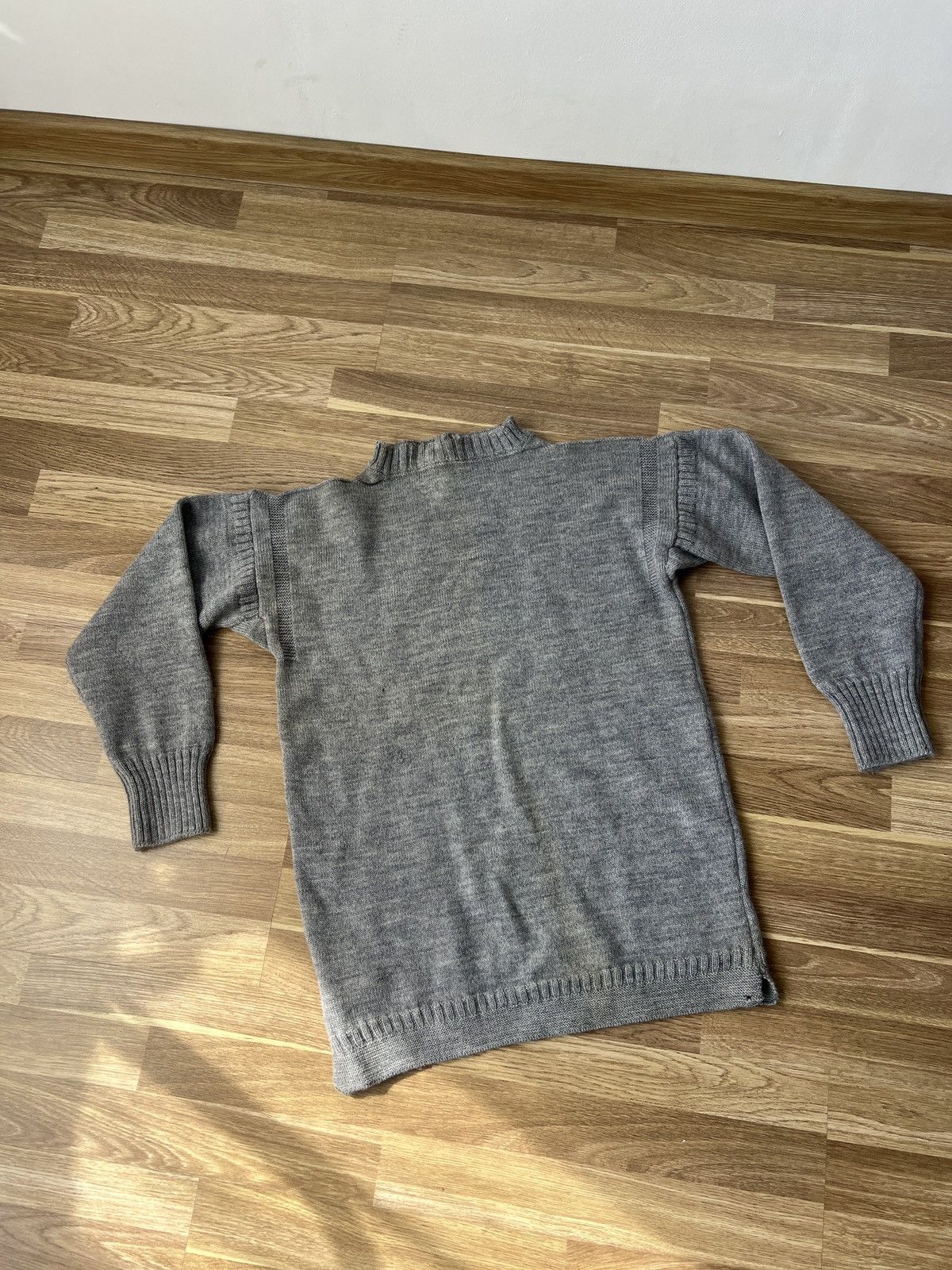 Le Tricoteur Guernsey Le Tricoteur Guernsey Jumper Gray British Wool Fisherman sM Size US M / EU 48-50 / 2 - 5 Thumbnail