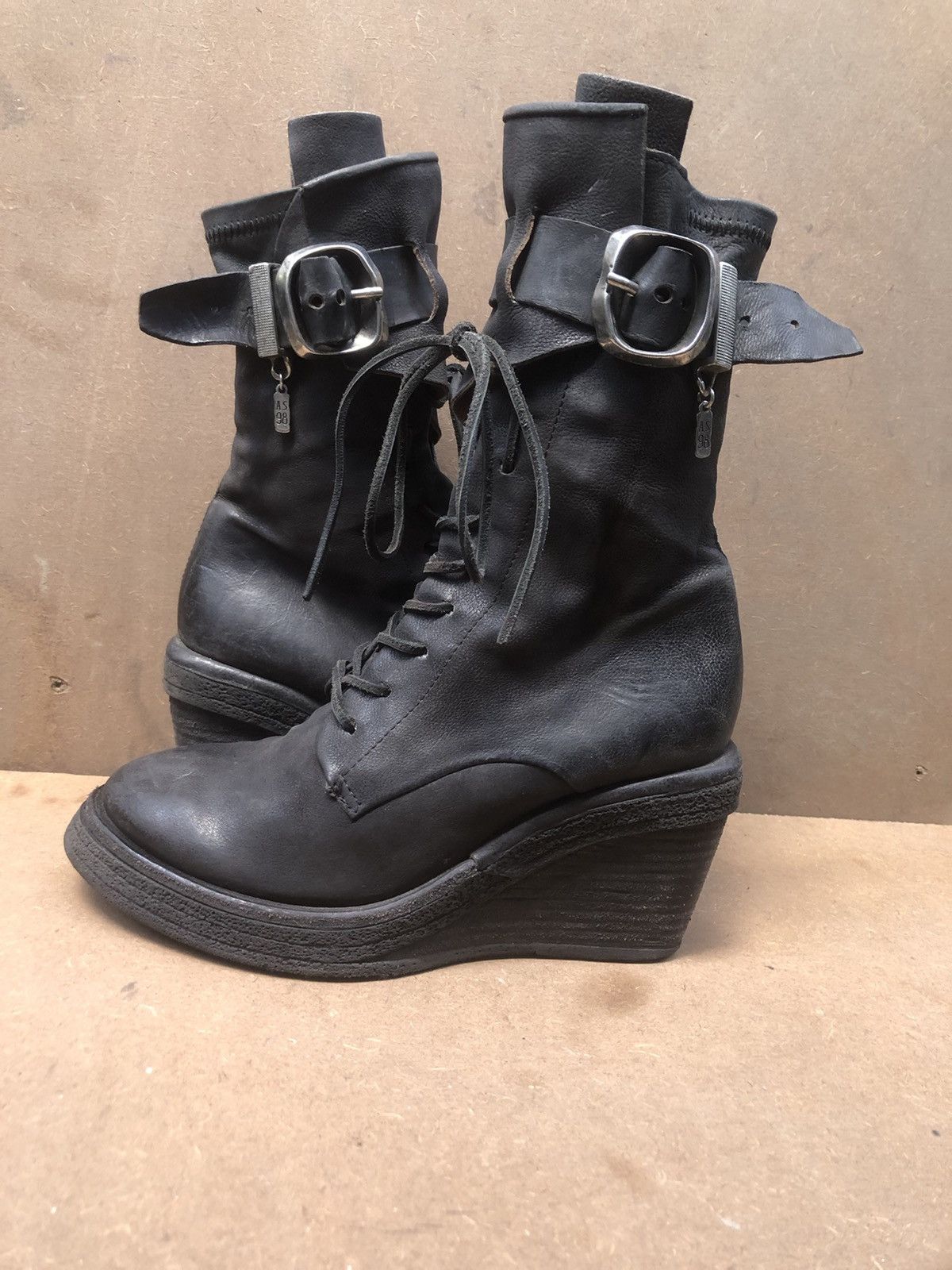 A.S.98 A.S 98 Grey Leather Women’s Boots Size 38 Size US 8 / IT 38 - 7 Thumbnail