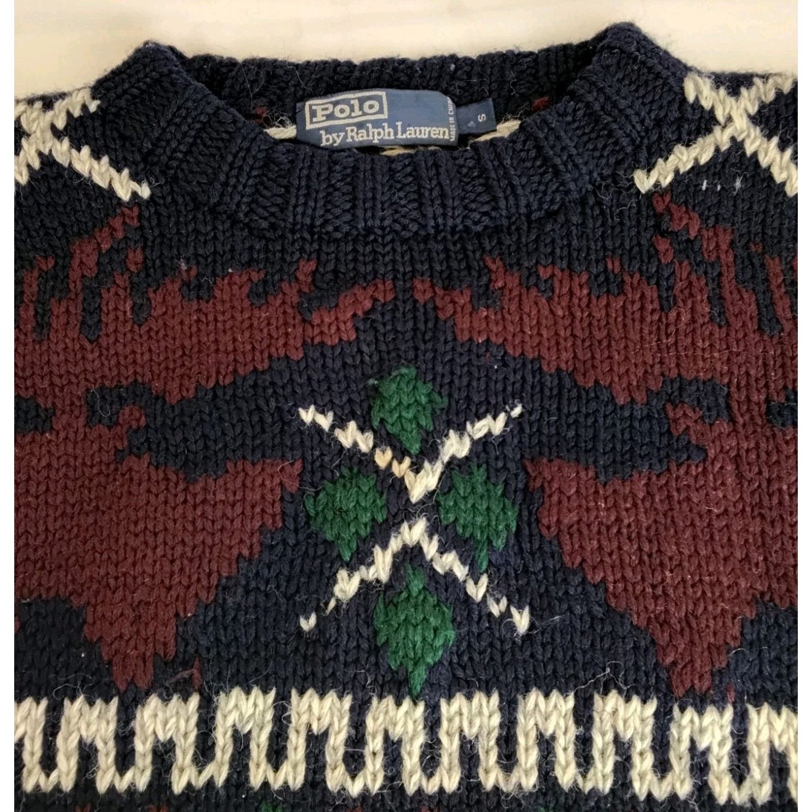 Lauren Ralph Lauren Ralph Lauren Handknit Sweater Women's S 90's Wool Blue Label Size S / US 4 / IT 40 - 8 Thumbnail