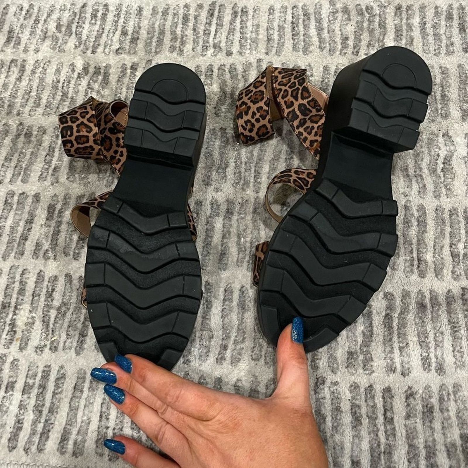 Steve Madden Steve Madden Haidar Leopard Sandals Chunky Sole Platform 7 Size US 7 / IT 37 - 2 Thumbnail
