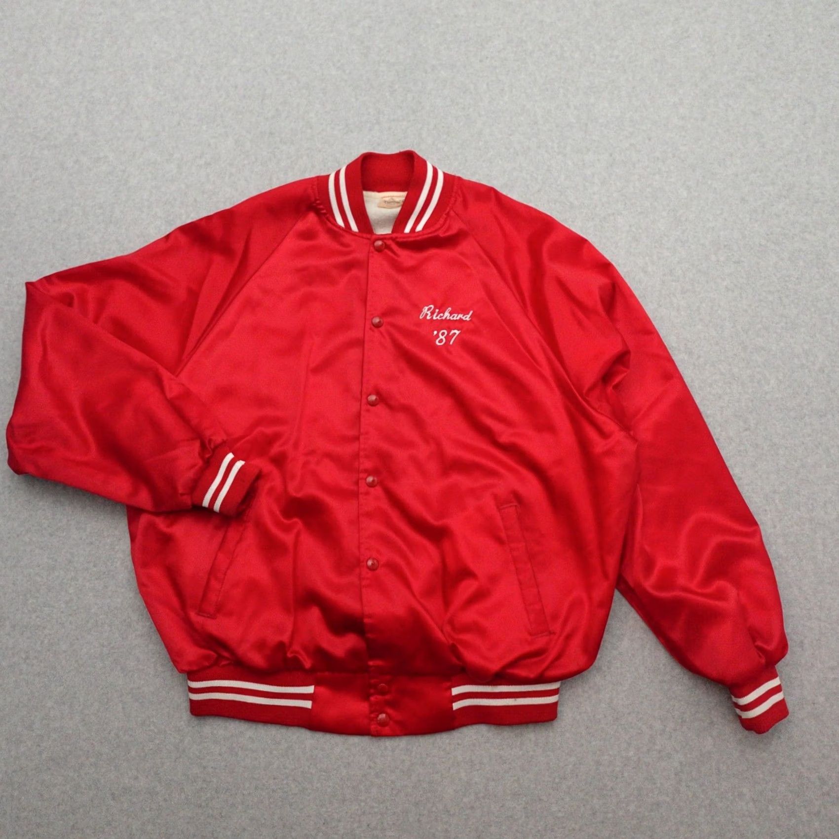 Vintage VTG Auburn Sportswear Motorcycle Jacket Mens 2XL Red Nylon 28x26 Racing Races Belted Vintage Auburn Sportswear Jacket Mens 2XL Red Nylon 28x26 Size US XXL / EU 58 / 5 - 3 Thumbnail