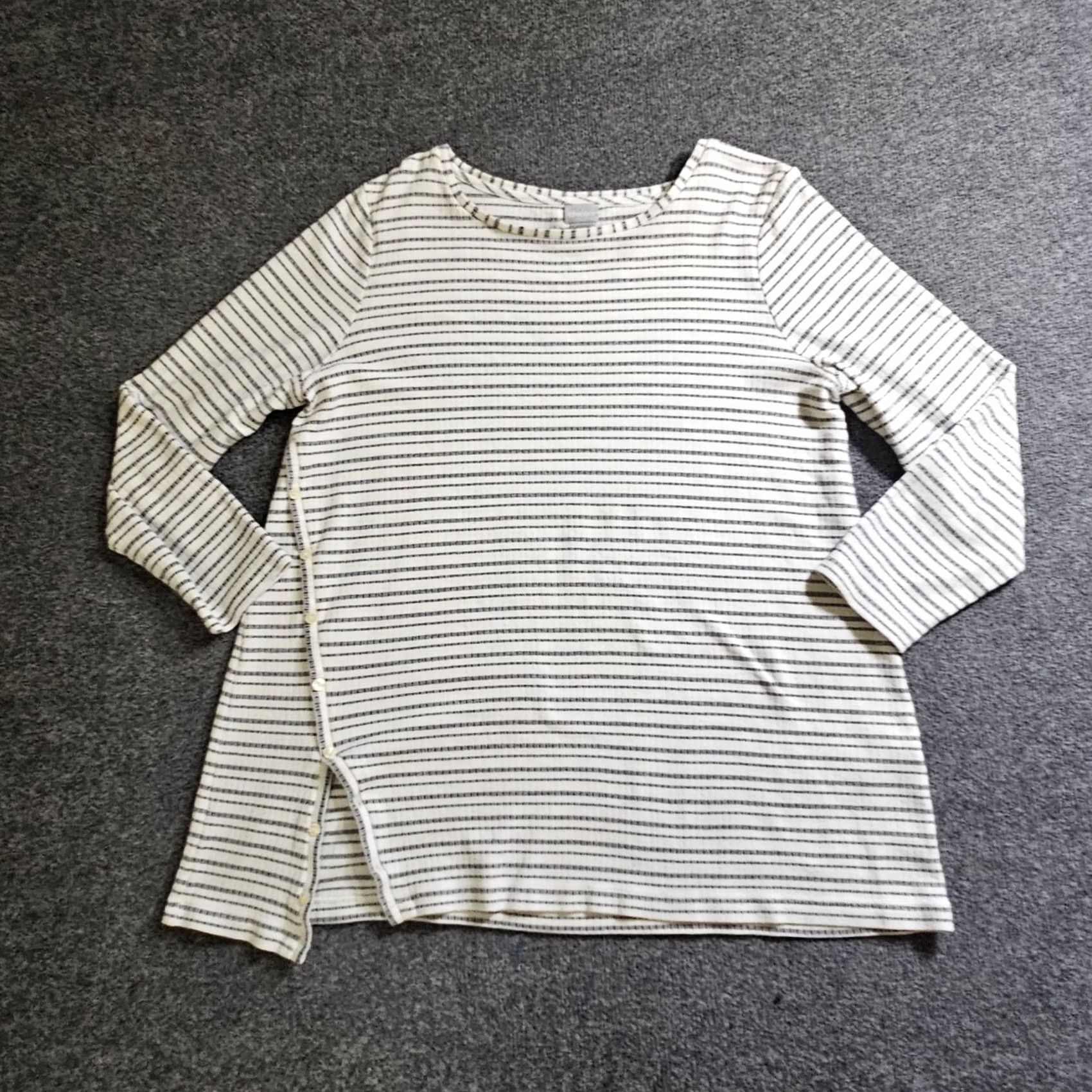 Vintage Chico'S Womens Oversized Rib Knit Tunic - Striped - XL Size XL / US 12-14 / IT 48-50 - 2 Thumbnail