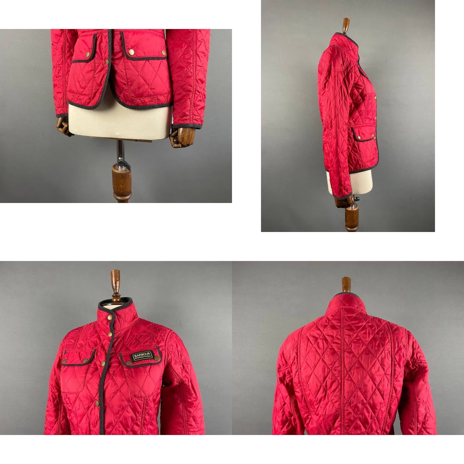 Barbour Barbour Parka Jacket Womens Size 6 Red Quilted Polyamide Long Sleeve Button Size M / US 6-8 / IT 42-44 - 8 Thumbnail