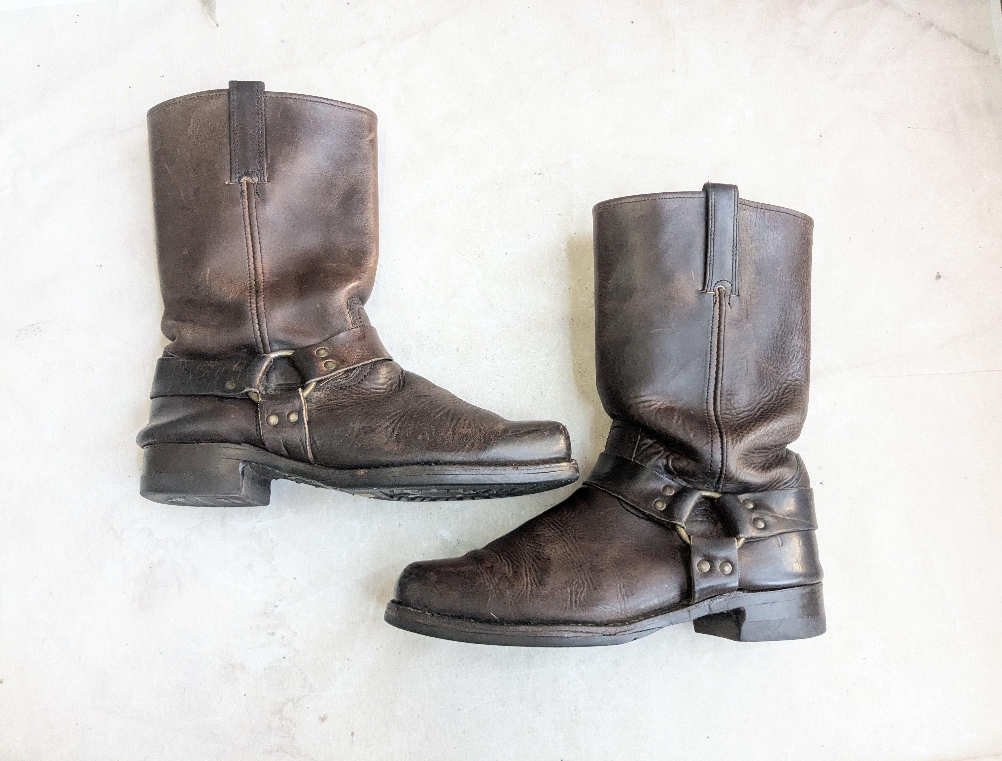 Frye Frye Harness Boots Brown 11.5 M Leather Buckle Size US 11.5 / EU 44-45 - 1 Thumbnail