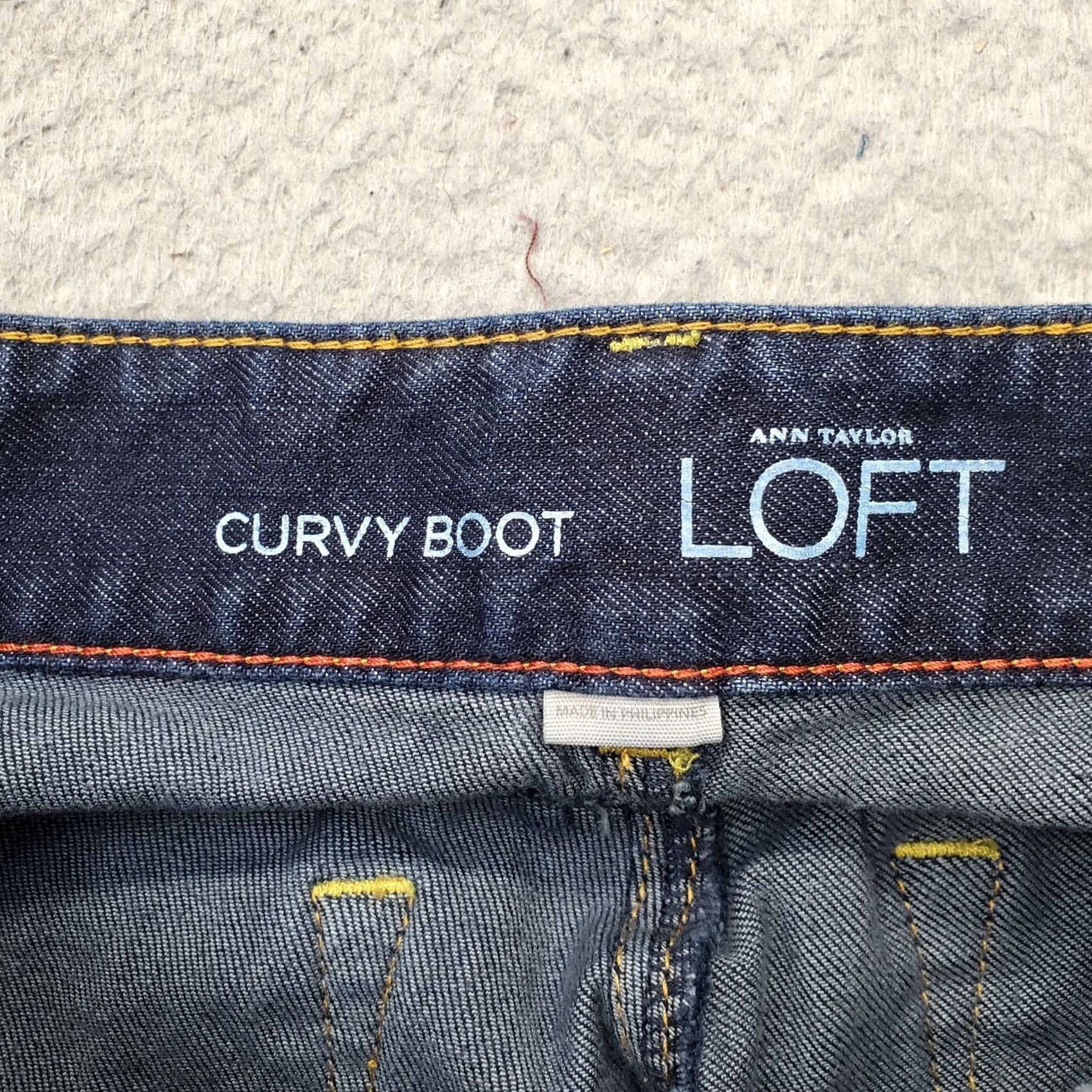 Loft LOFT Ann Taylor Jeans Women 0P Blue Denim Dark Wash Bootcut 5-Pocket Stretch Inseam 29.5" Regular Petite Womens Size 0P Size 25" / US 0 / IT 36 - 7 Thumbnail