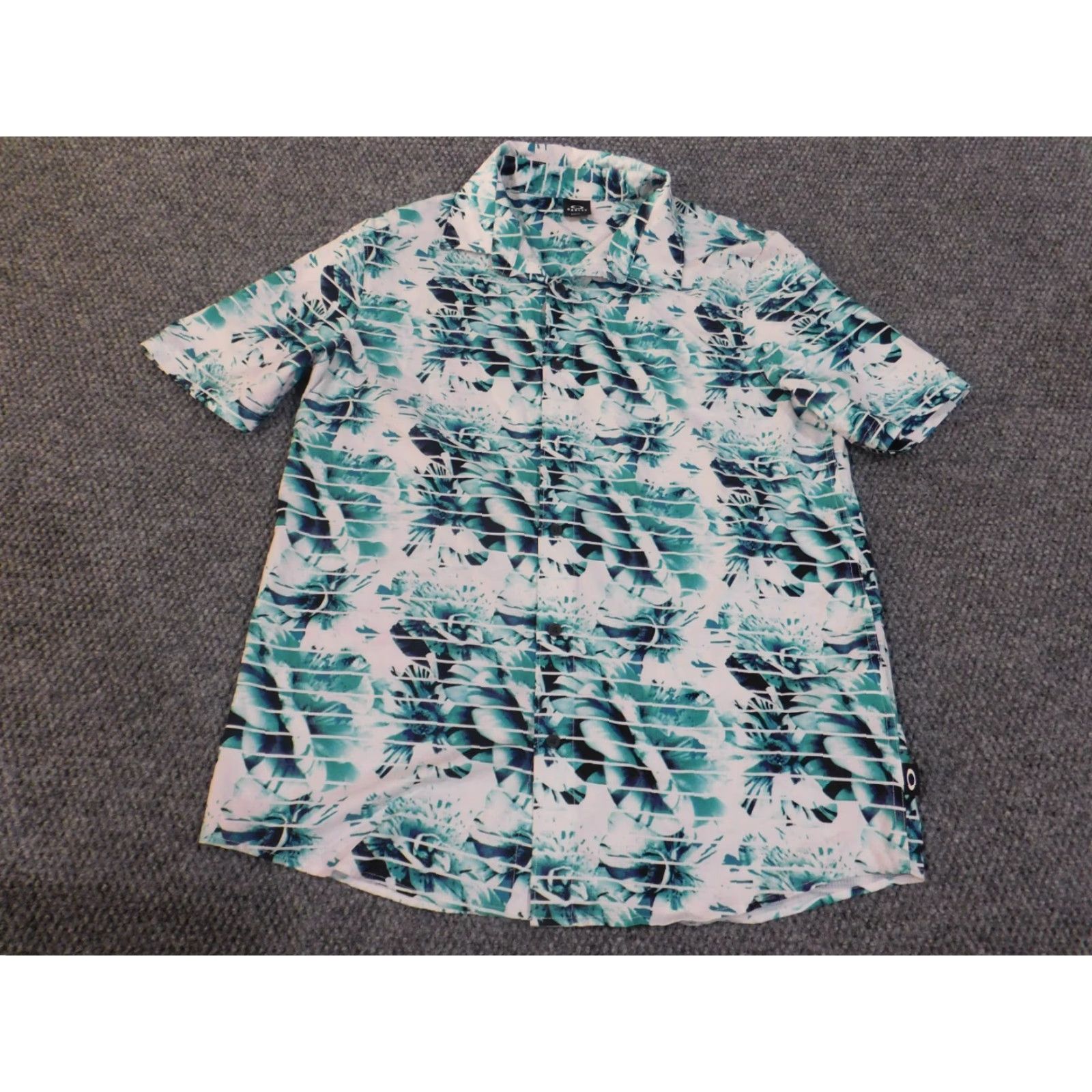 Oakley Oakley Shirt Medium Mens Green Floral Button-Up Polyester Coastal Island Size US M / EU 48-50 / 2 - 2 Thumbnail