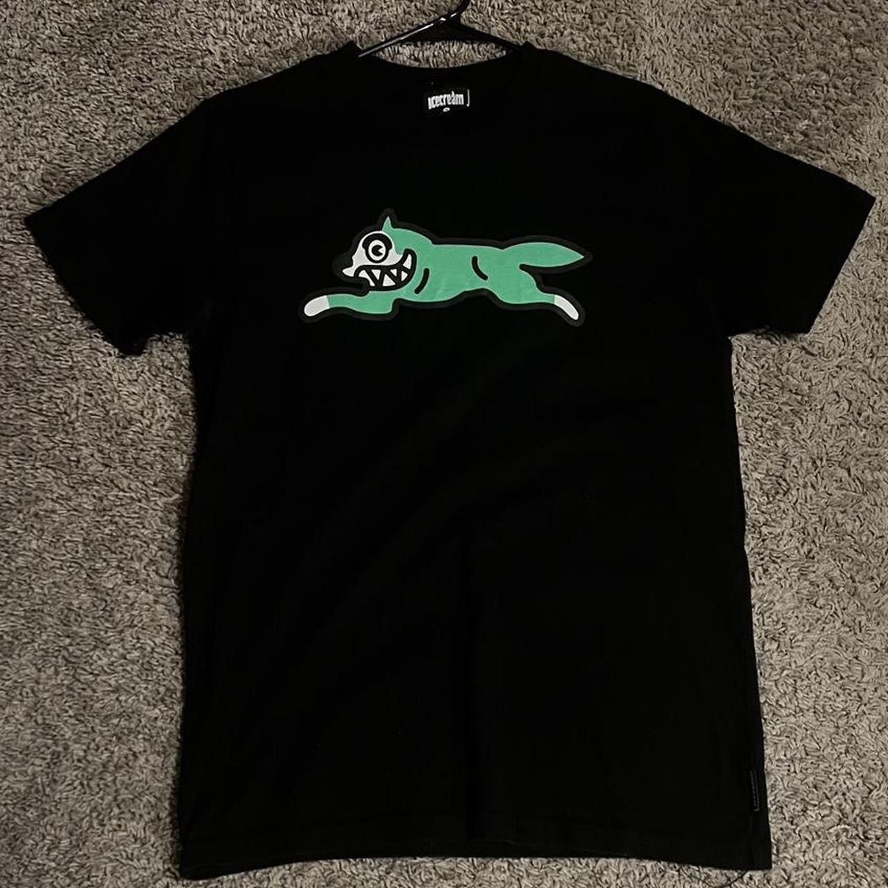 Icecream Black ice cream Tshirt with green running dog Size US M / EU 48-50 / 2 - 1 Thumbnail