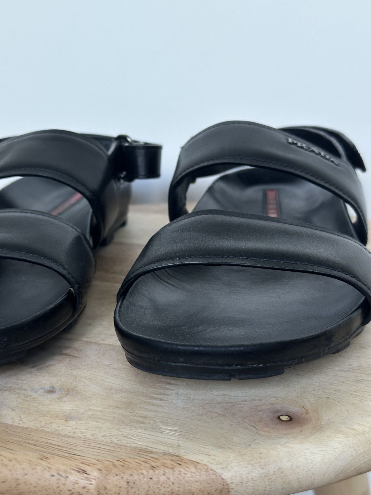 Prada Prada Leather sandals metal logo Size US 6 / IT 36 - 6 Thumbnail
