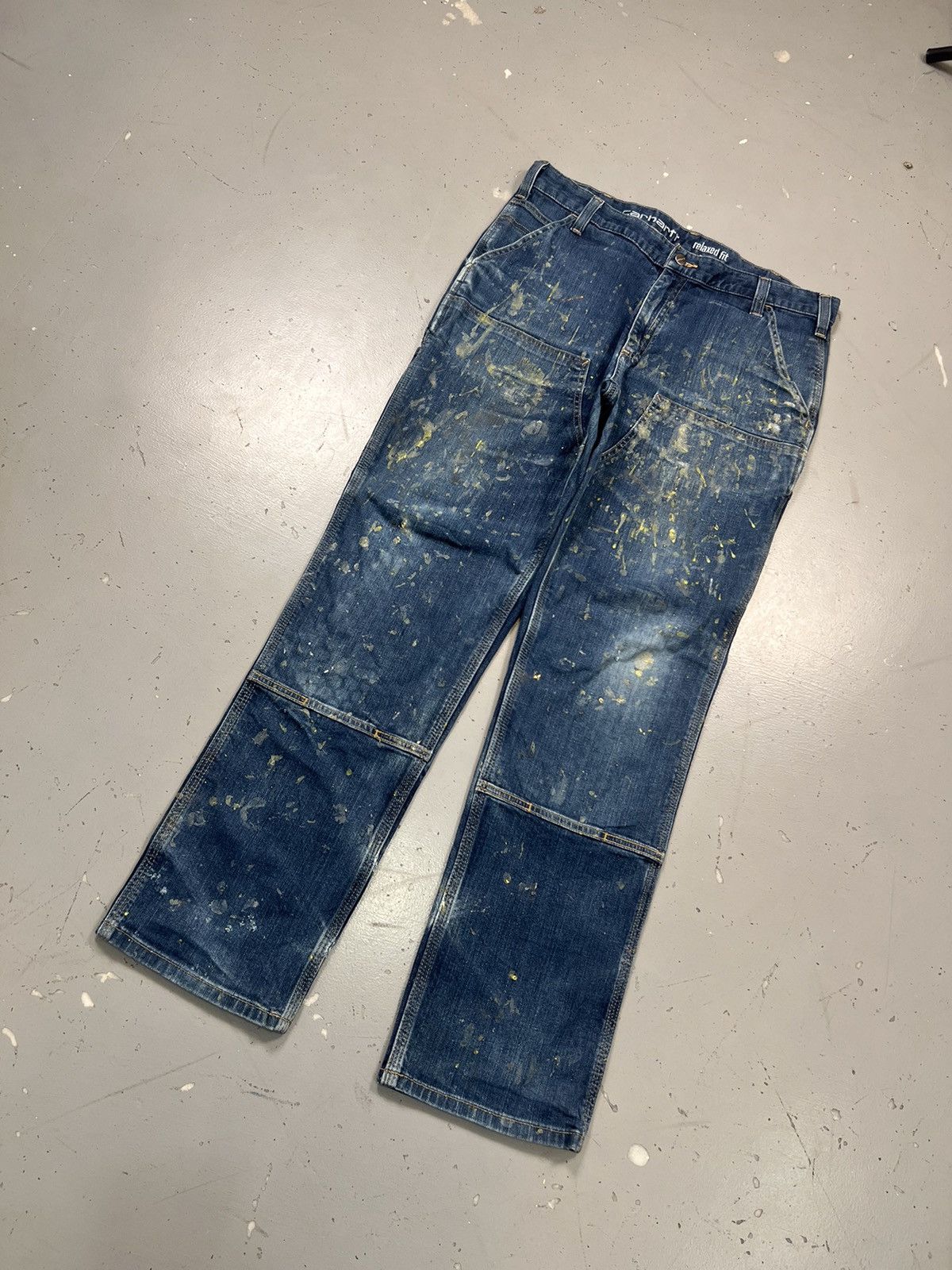 Carhartt Vintage Carhartt double knee paint splatter workwear denim Size US 38 / EU 54 - 3 Thumbnail
