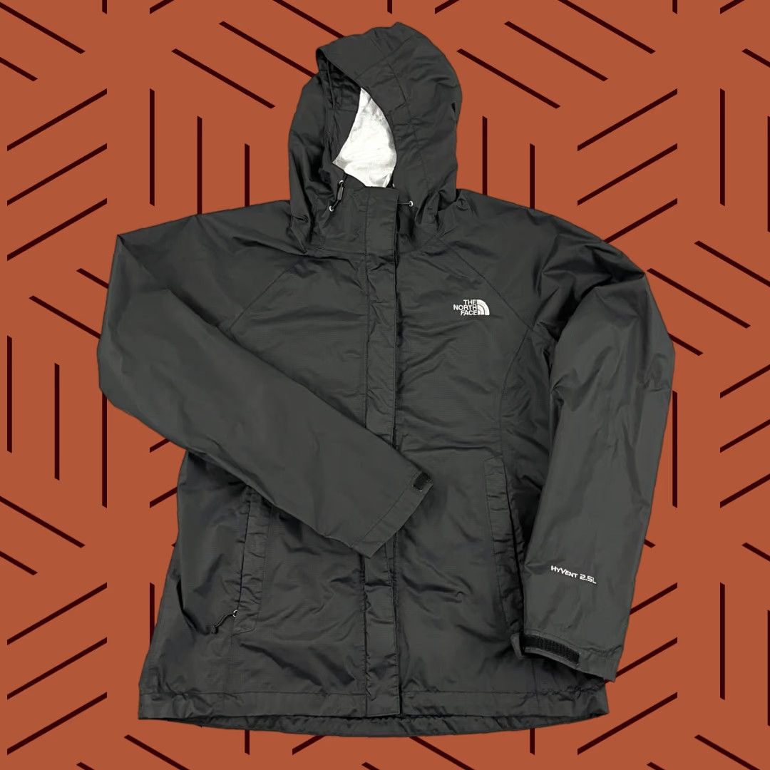 The North Face The North Face Jacket Medium Black Rain Coat Hooded Hiking Hyvent 2.5L Womens Size M / US 6-8 / IT 42-44 - 1 Thumbnail