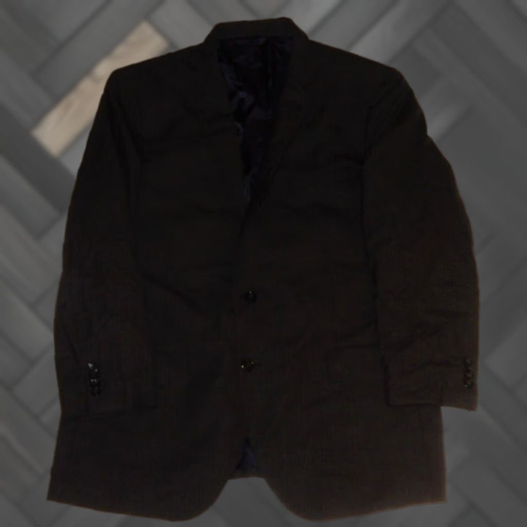 J.Crew VINTAGE J.CREW Men's Blazer Sport Coat Wool Size 46R Charcoal Dark Gray 90s Size 46R - 1 Thumbnail