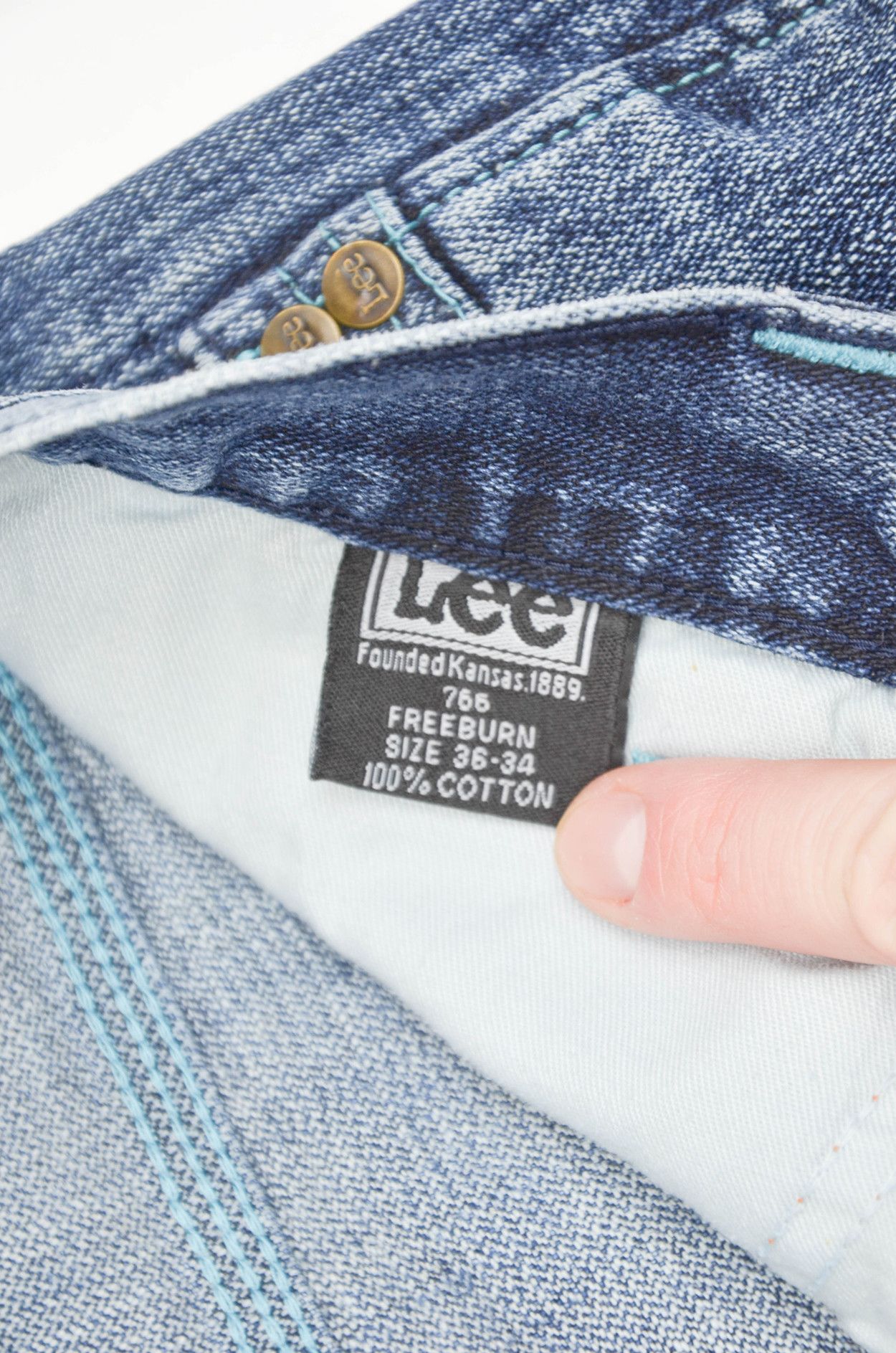 Jean × Lee LEE Vintage Freeburn Flared Washed Jeans Size US 36 / EU 52 - 7 Thumbnail