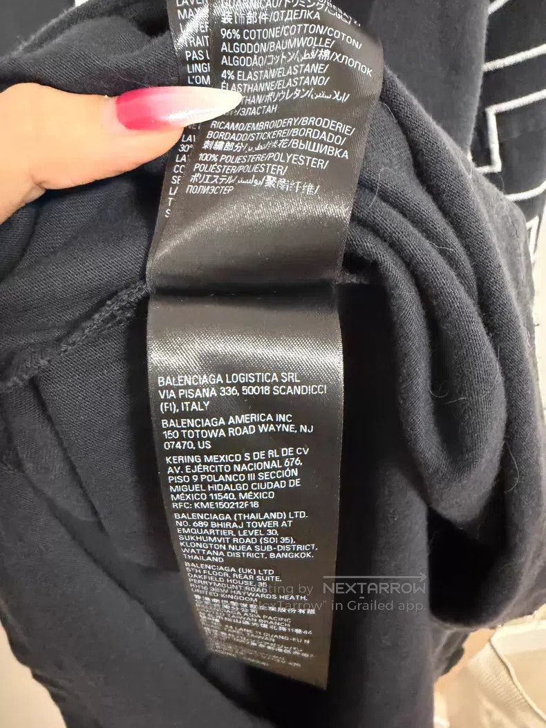 Balenciaga Balenciaga Letter side logo print Kylin arm sleeve hoodie, Size US L / EU 52-54 / 3 - 7 Thumbnail