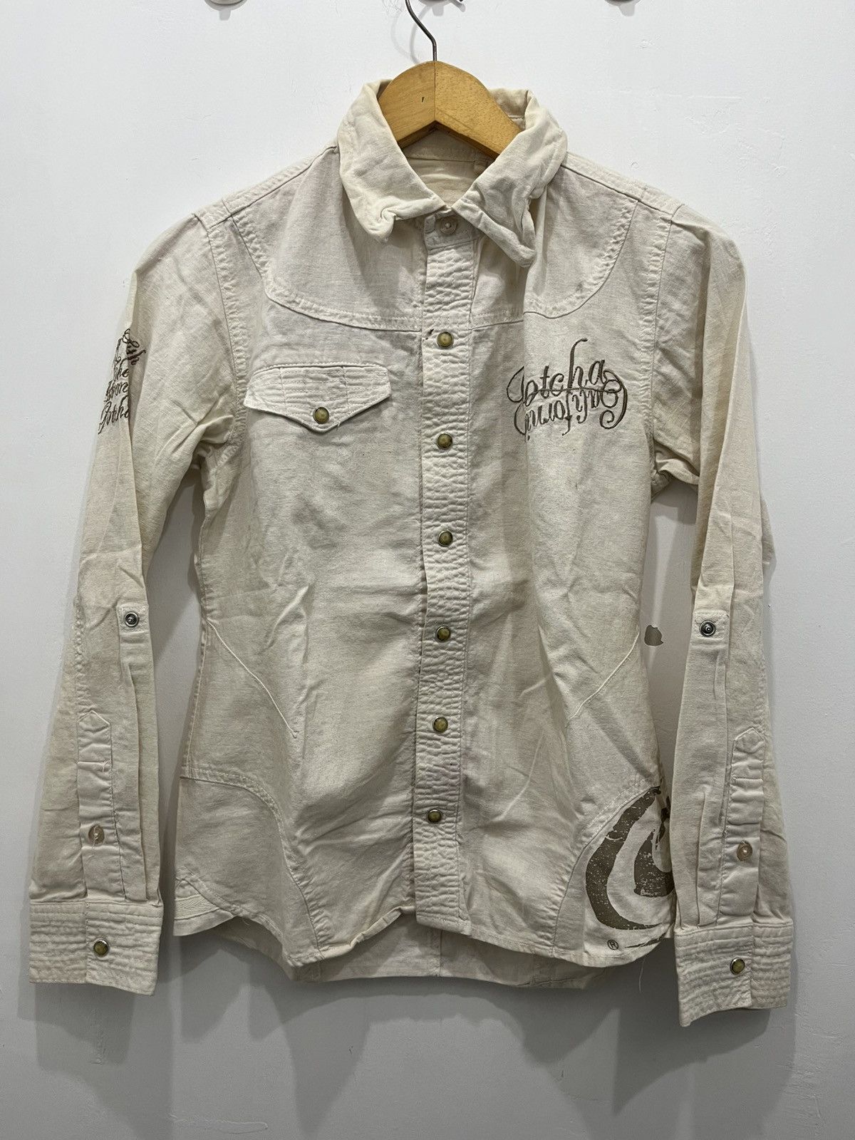Japanese Brand Gotcha California Japanese Poem Vtg Size US S / EU 44-46 / 1 - 1 Thumbnail