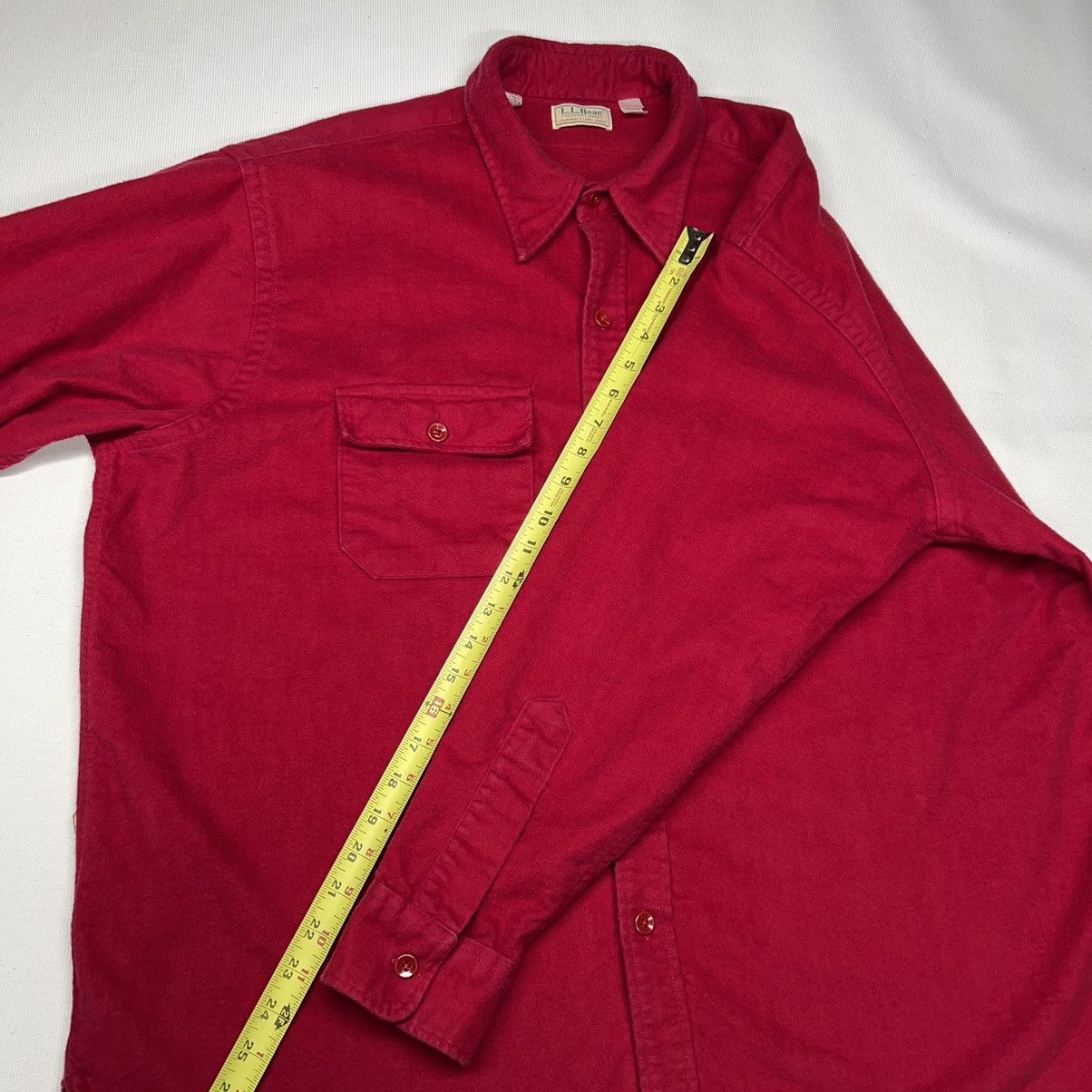 L.L. Bean × Vintage VTG LL Bean Shirt Red Button Up Flannel Heavy Outdoors 90s Size US XXL / EU 58 / 5 - 15 Thumbnail