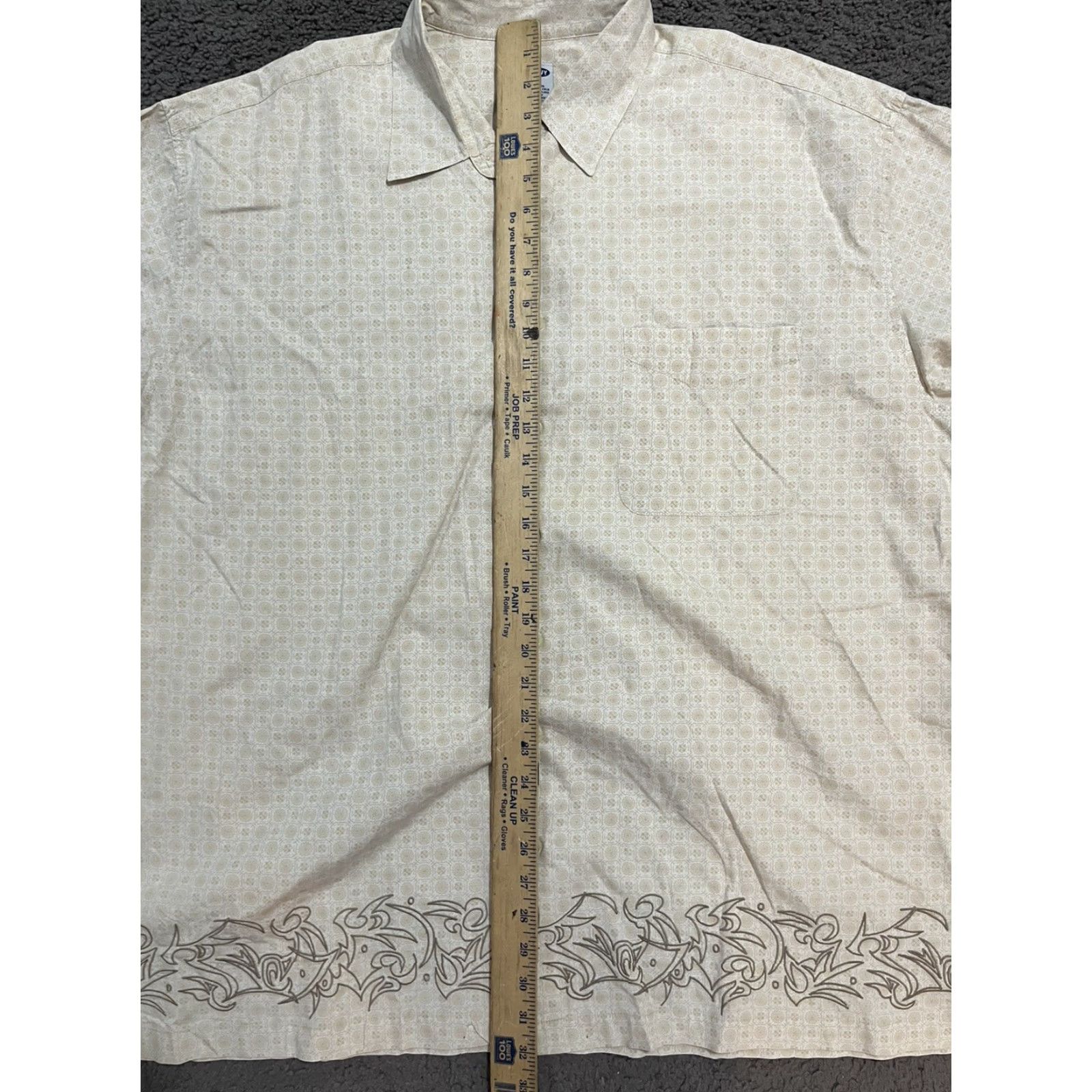 Old Navy Old Navy Shirt Mens XXL Beige geometric aztec print Casual Button Down Pockets Shirt Size US XXL / EU 58 / 5 - 6 Thumbnail