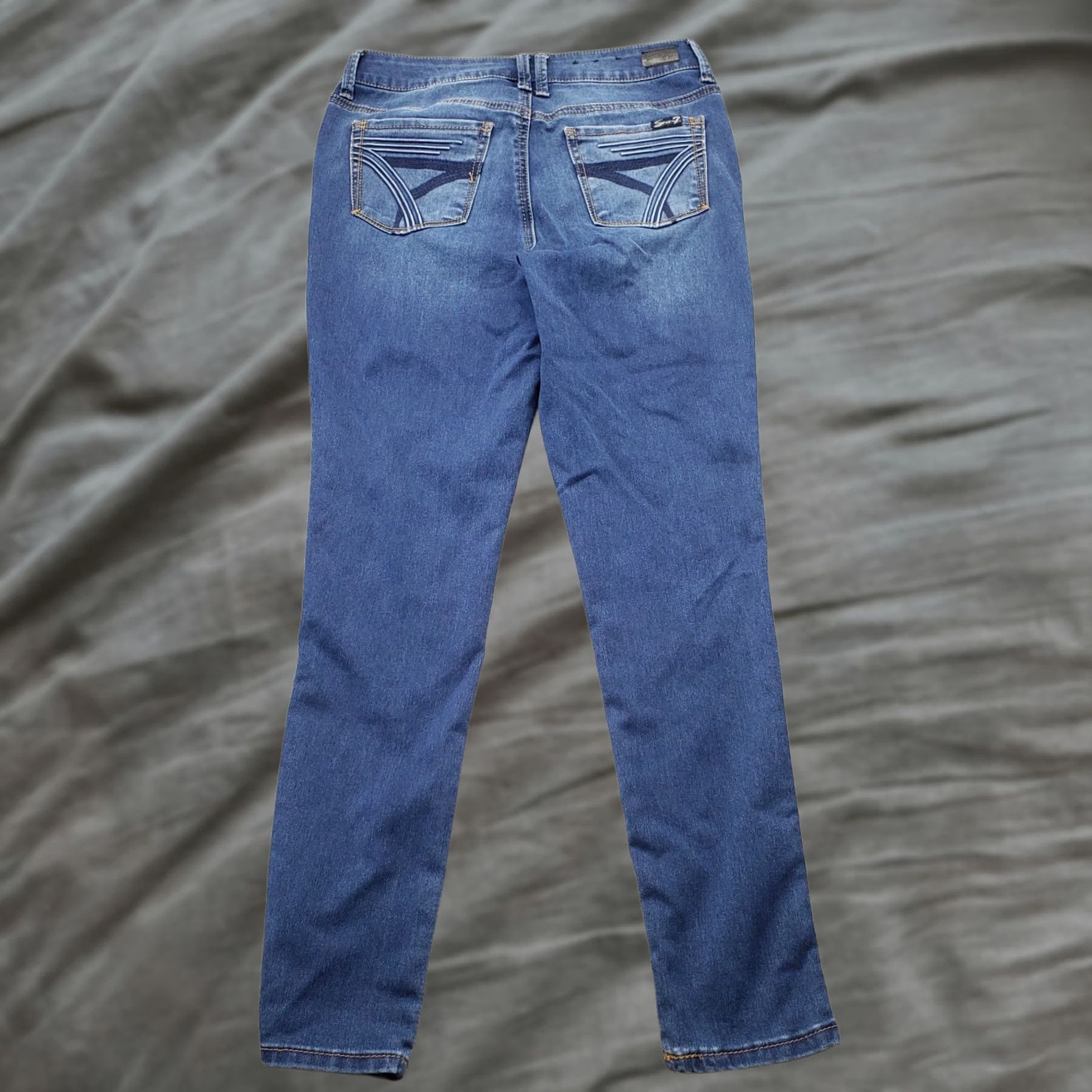 Vintage Seven7 Weekend Jeans Womens 8 Blue Denim Stretch High Rise Slim Fit Jeans Size 30" / US 8 / IT 44 - 1 Thumbnail