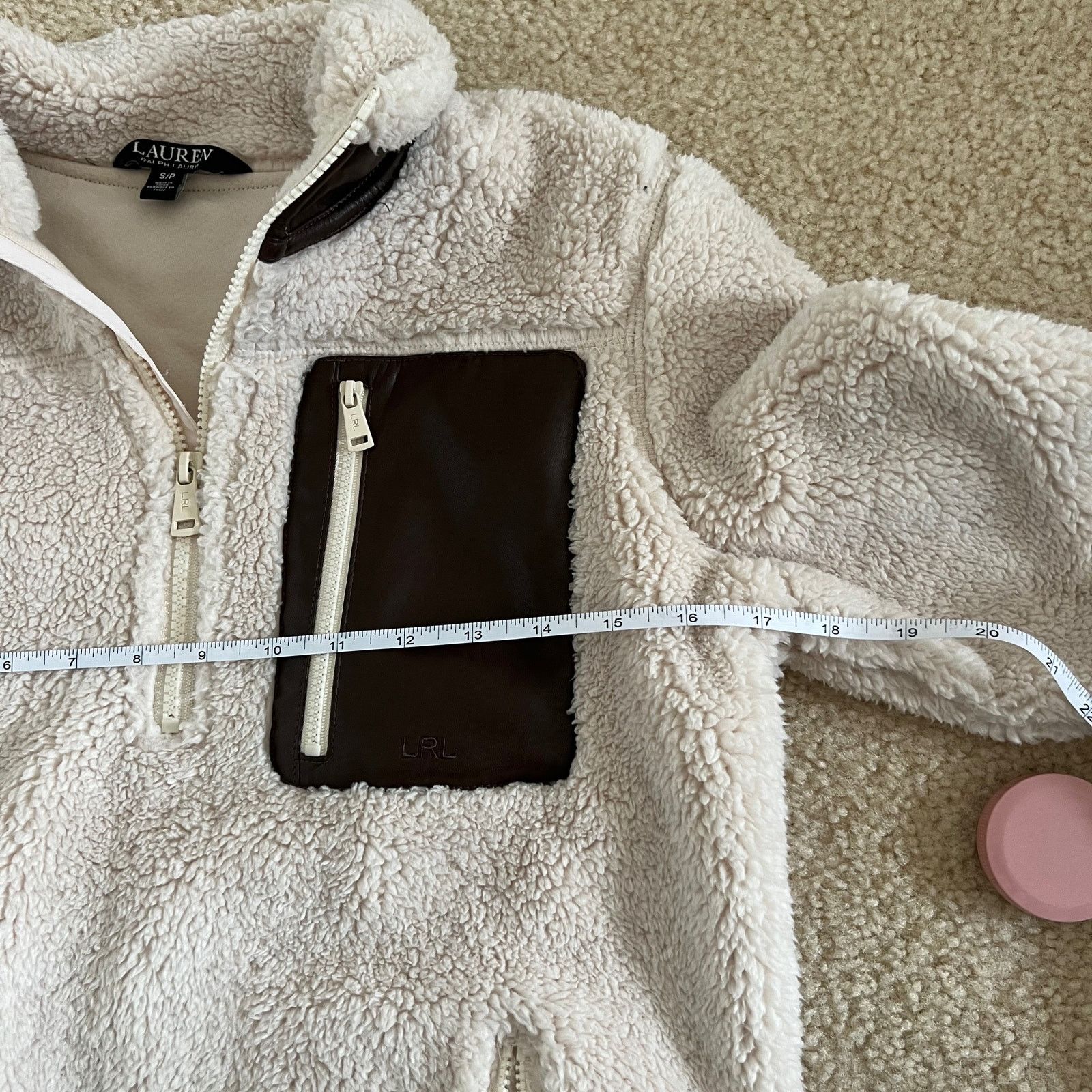 Ralph Lauren Ralph Lauren Cream Sherpa Fleece Pullover Jacket Size S Size S / US 4 / IT 40 - 4 Thumbnail
