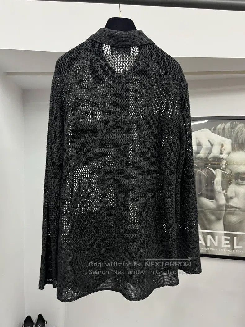 Other Chanel 24P black hollow bow four-pocket knitted cardigan c Size XXS / US 00 / IT 34 - 3 Thumbnail