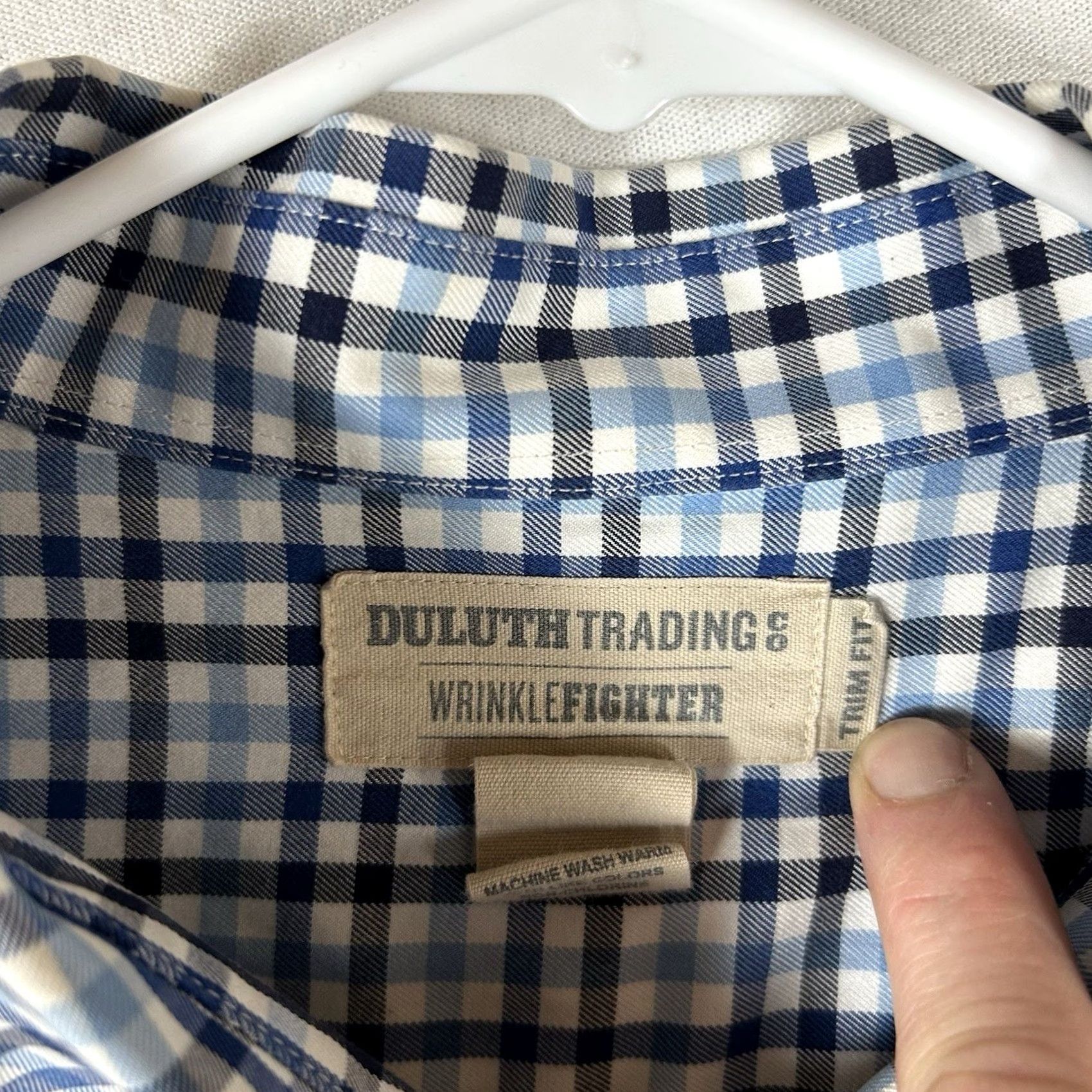 Vintage Duluth Wrinkle Fighter Long Sleeve Button Up Shirt Mens XL Tall Plaid Blue Size US XL / EU 56 / 4 - 3 Thumbnail