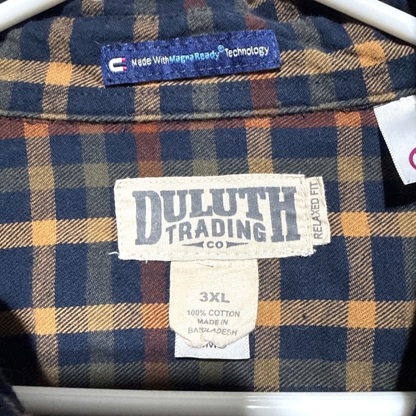 CO Duluth Trading Co Flannel Shirt Mens 3XL Blue Orange Button-Down Work Shirt plaid Long Sleeve Mens Regualr Fit Movie? Size US XXL / EU 58 / 5 - 3 Thumbnail