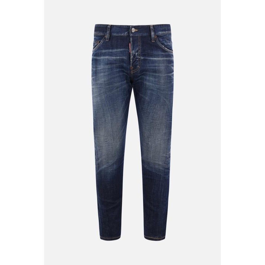Dsquared2 DSQUARED2 Slim Twist Blue Distressed Denim Jeans New & Authe Size US 38 / EU 54 - 1 Thumbnail