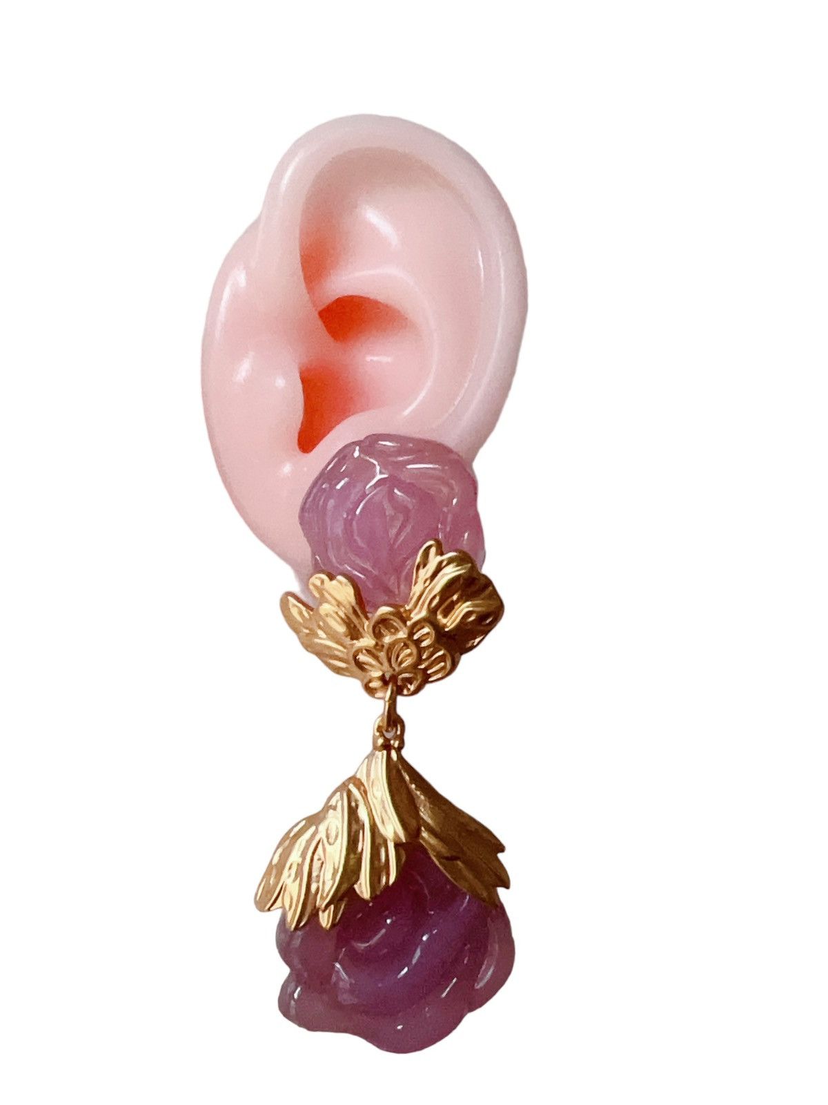 Other Clip-on France 🇫🇷 Colored glaze engaged earrings Size ONE SIZE - 2 Thumbnail