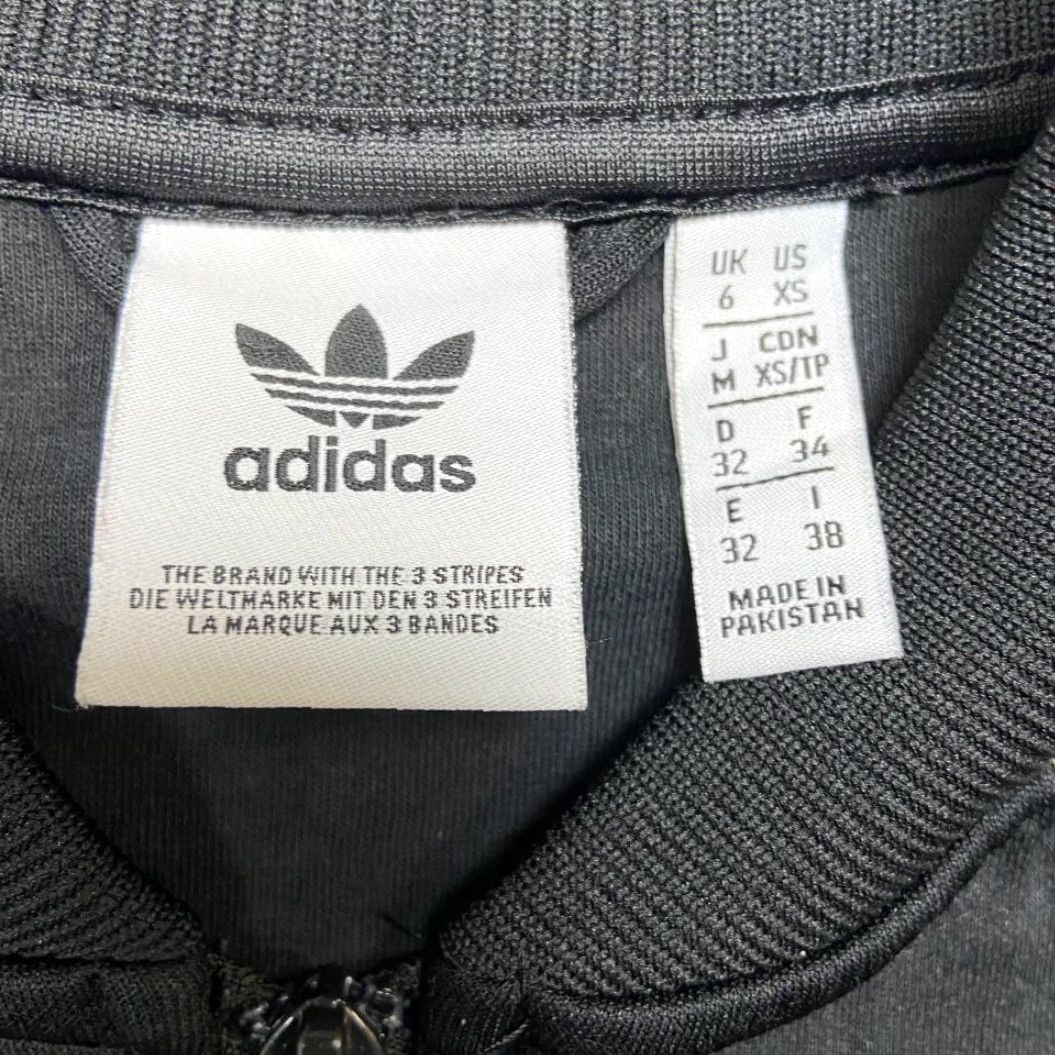 Adidas Adidas Track Jacket Mens XS Black 3 Stripes Sports Logo Full Zip SST Classics Size US XS / EU 42 / 0 - 7 Thumbnail
