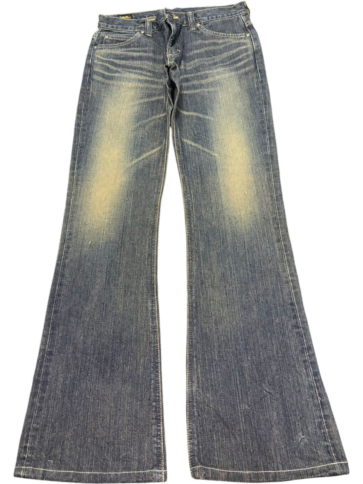 Vintage Lee Riders Rusty Mud Wash Distress Flare Jeans
