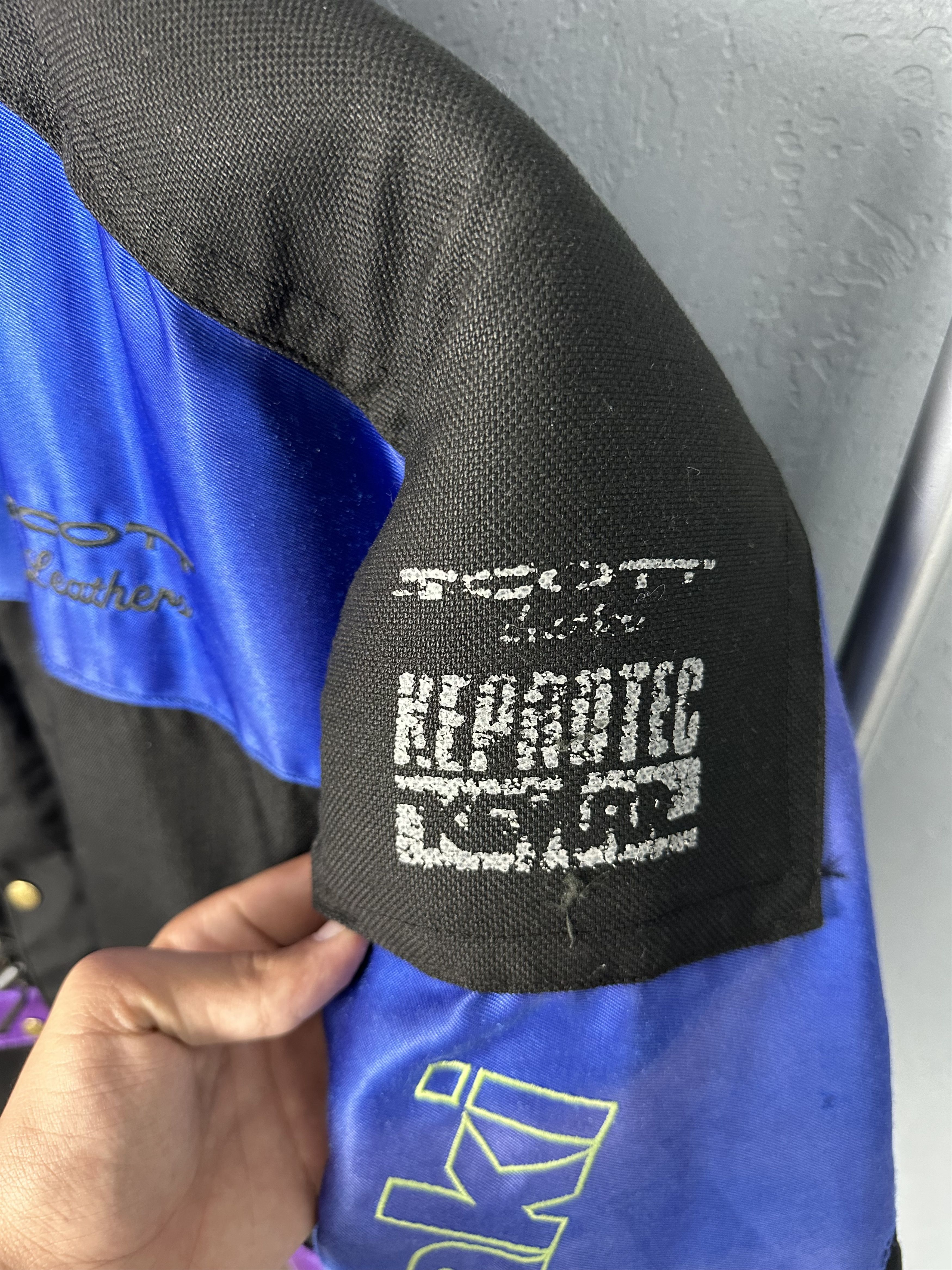 Japanese Brand KAWASAKI 90s Vintage Scott Leathers Keprotec Kevlar Jacket Size US XL / EU 56 / 4 - 4 Thumbnail