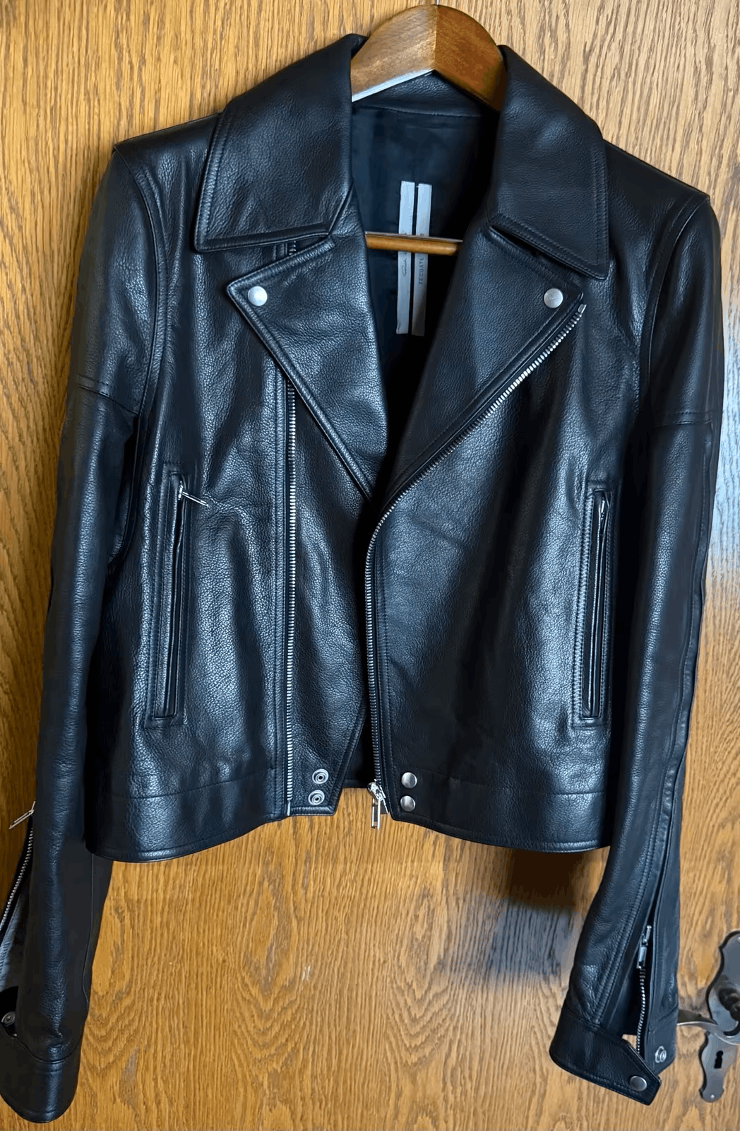 Rick Owens　ライダージャケット Rick Owens - Rick Owens ラムレザー ライダース ジャケットの