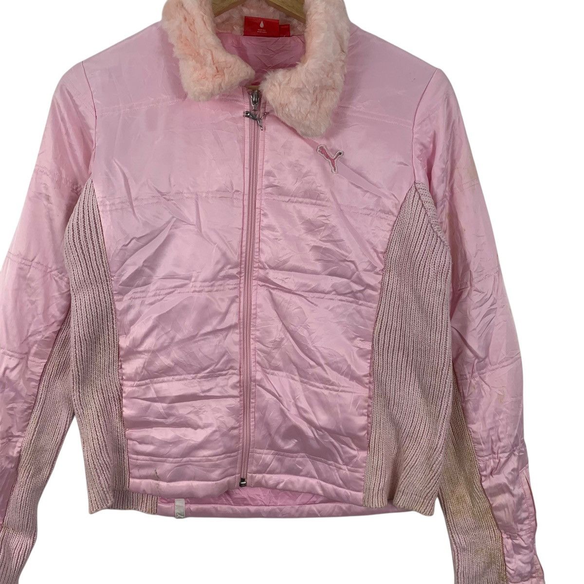 Puma PUMA x JASPO JAPAN Light Puffer Pink Faux Fur Jacket Outdoor Size L / US 10 / IT 46 - 4 Thumbnail