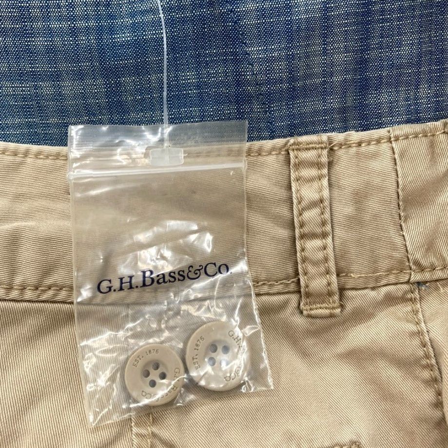 Vintage G.H. Bass & Co Pants Women's 2 Brown Slim Fit Straight Leg Chino Pant Low Rise Size 26" / US 2 / IT 38 - 6 Thumbnail