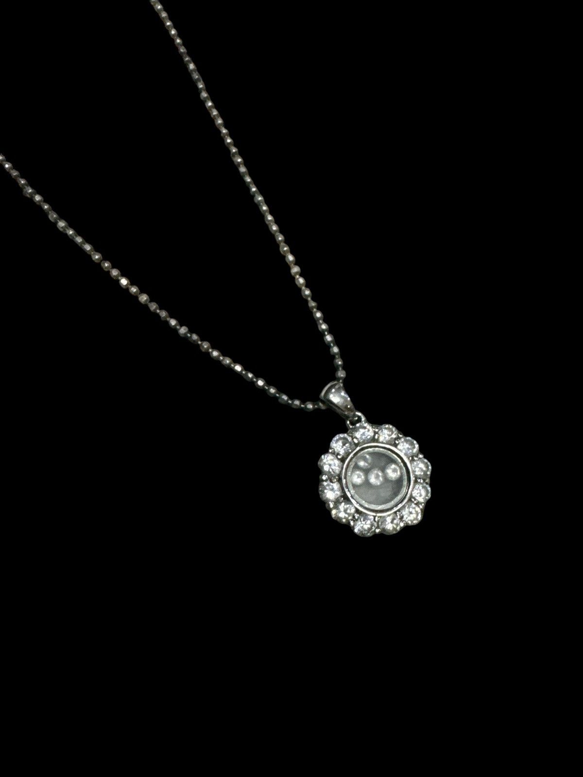 Jewelry 925 SILVER WITH DIAMOND CASE NECKLACE Size ONE SIZE - 1 Thumbnail