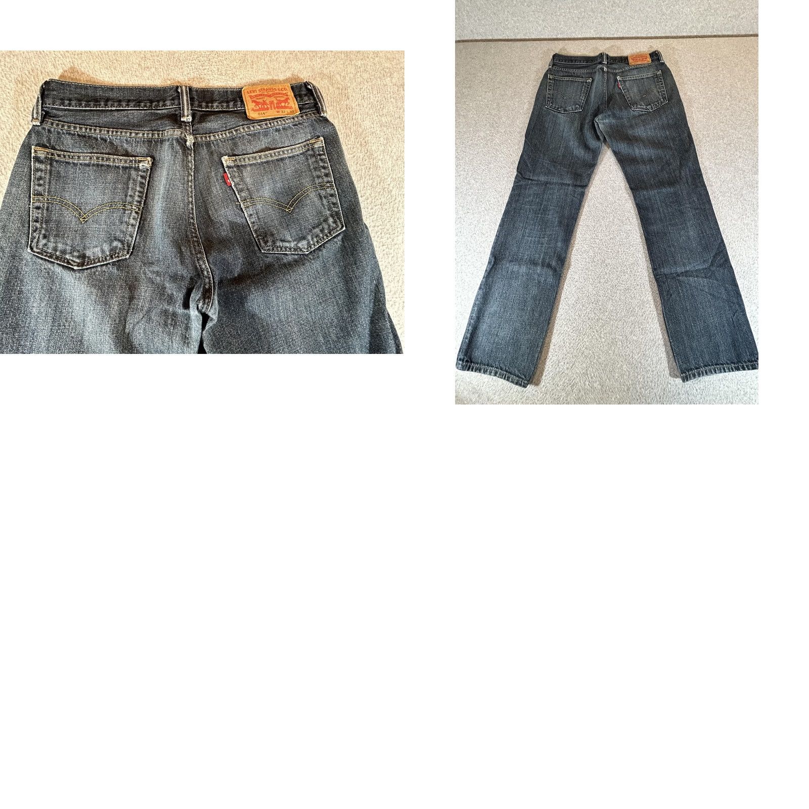 Levi's Levi's 514 Jeans Mens 32x32 Straight Regular Fit Medium Wash Blue Denim Distressed Pockets Regular Mens 32 Blue Size US 32 / EU 48 - 10 Thumbnail
