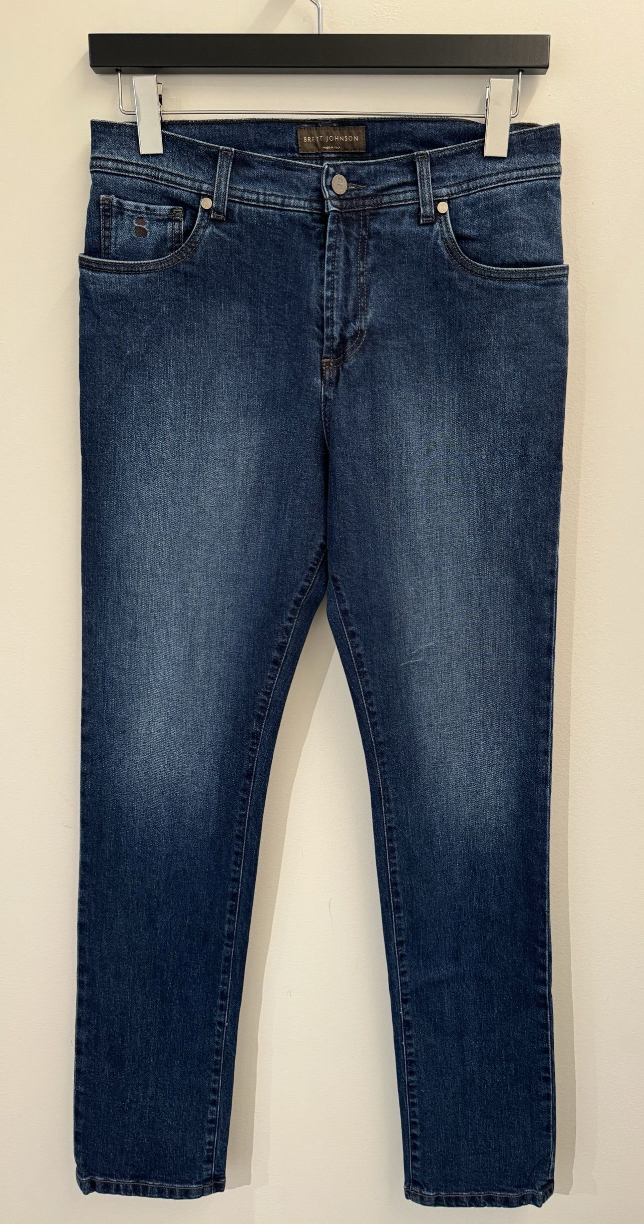 Other Brett Johnson Medium Blue Five Pocket Straight-Cut Jeans Size US 33 - 1 Preview