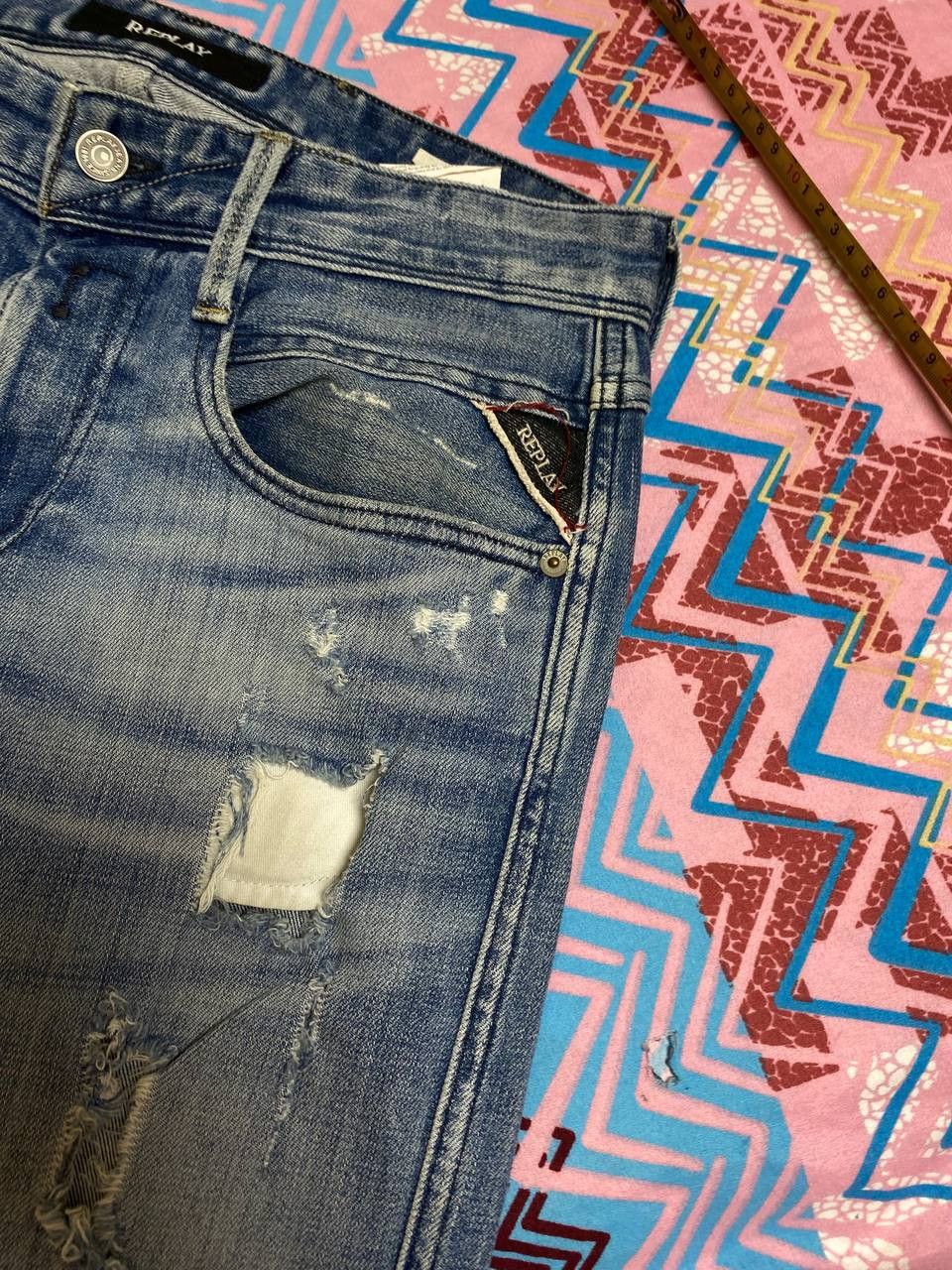 Replay × Vintage Vintage Replay Flared Distressed Jeans Size US 29 - 7 Thumbnail
