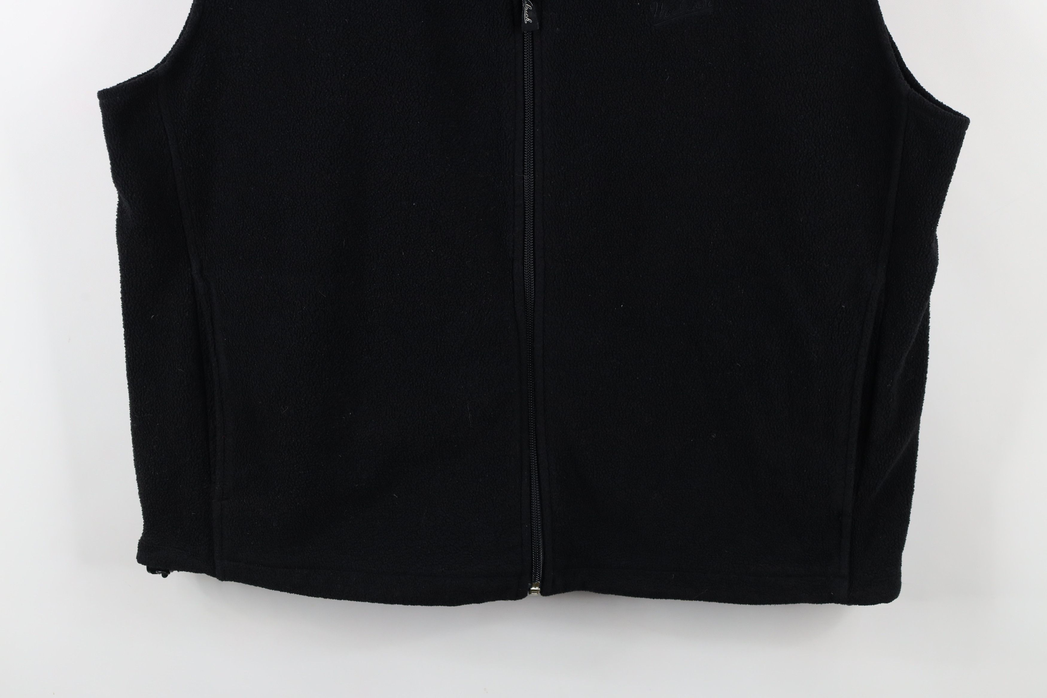 Vintage × Woolrich Woolen Mills Vintage Woolrich Script Full Zip Fleece Vest Jacket Black Size US XL / EU 56 / 4 - 3 Thumbnail