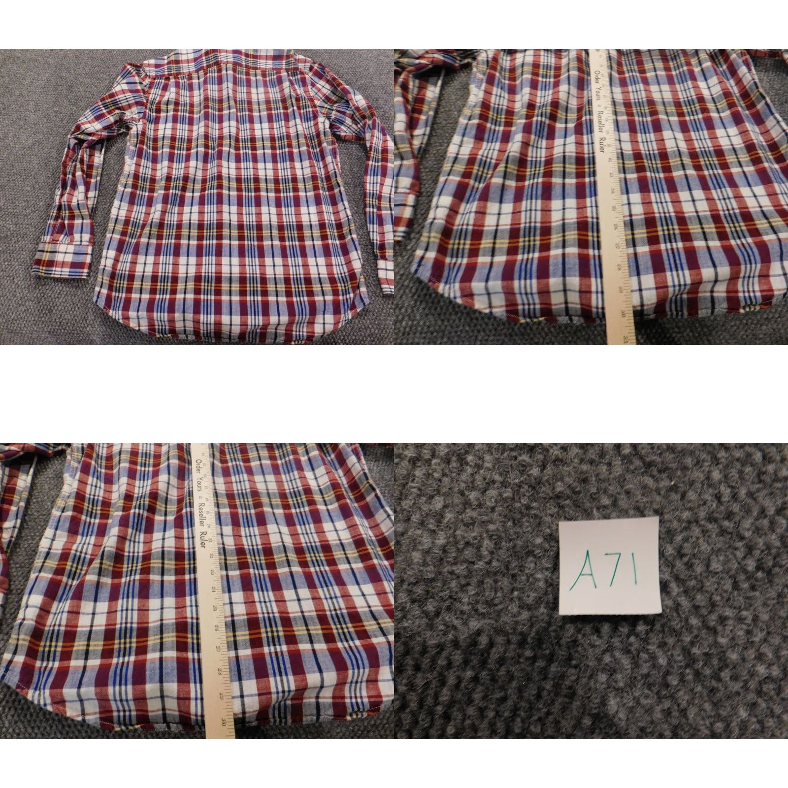 Old Navy Old Navy Mens Shirt M Red Plaid Button-Down Long Sleeve Collared Button-Up Casual Knit Cotton Regular Adult Mens Size US M / EU 48-50 / 2 - 8 Thumbnail