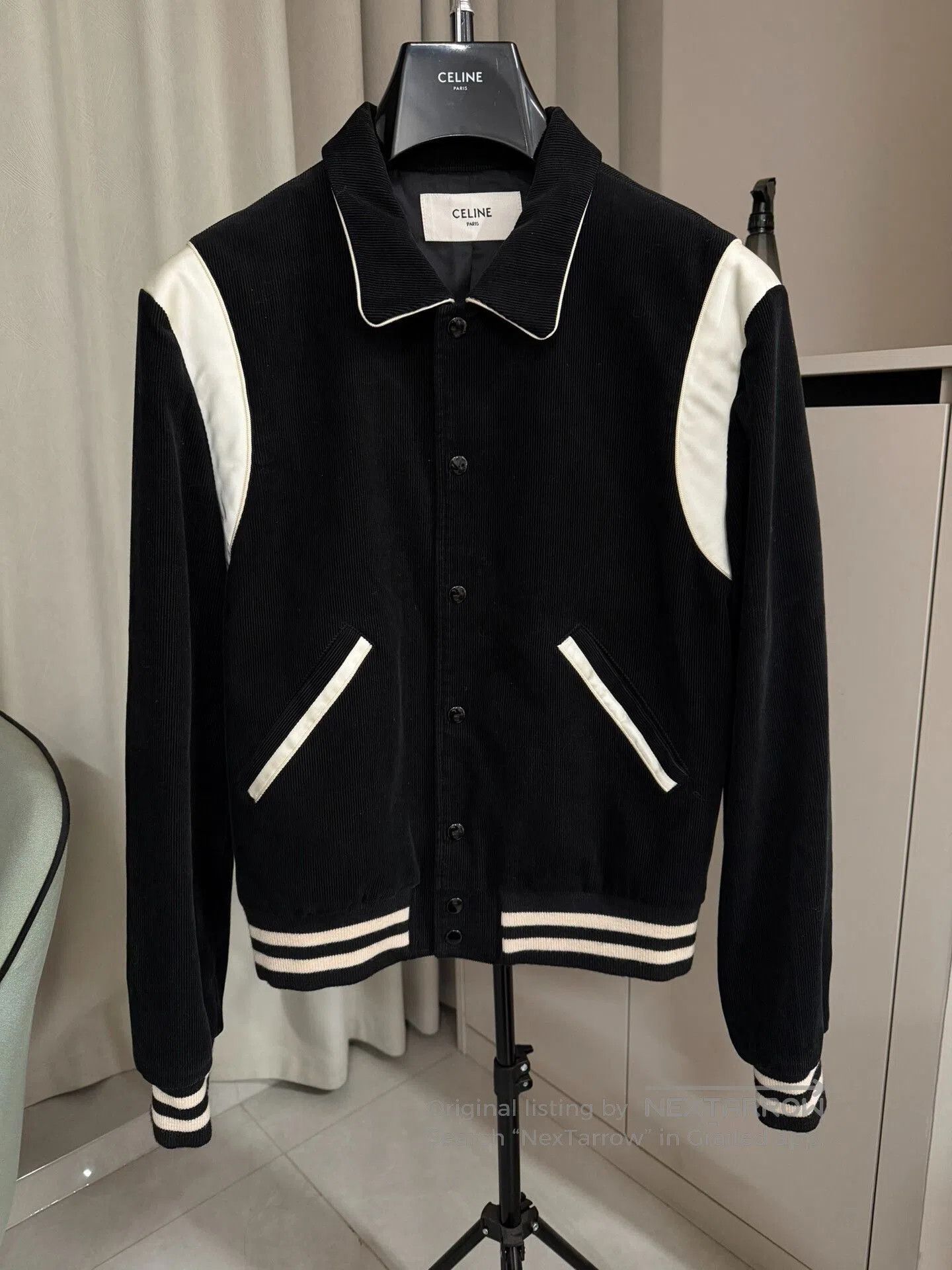 Celine Celine Black and White Corduroy Jacket. Size US M / EU 48-50 / 2 - 1 Thumbnail
