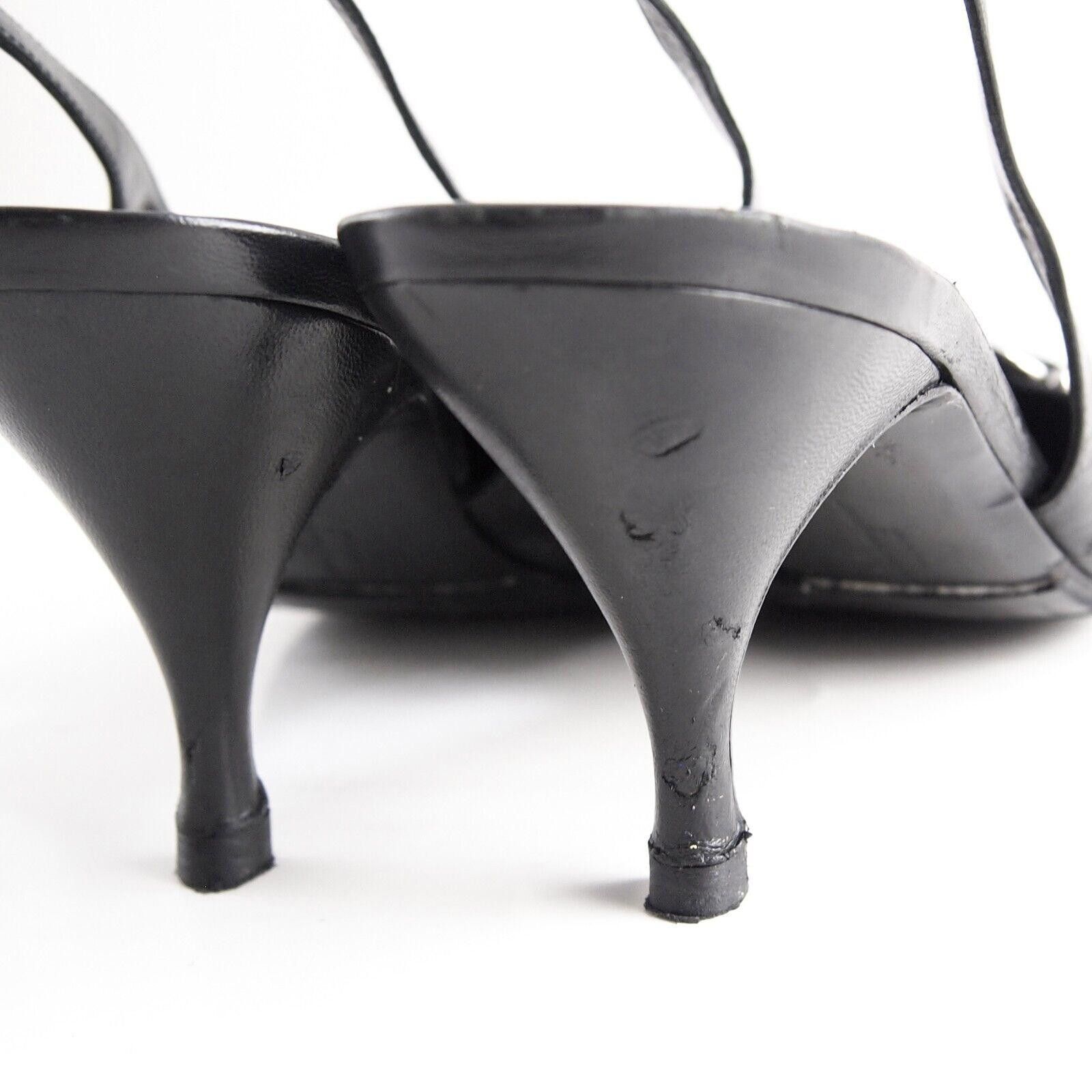 Salvatore Ferragamo Ferragamo Gancio Slingback Sandals Black US 10.5 EU 40.5 C Size US 10.5 / IT 40.5 - 7 Thumbnail