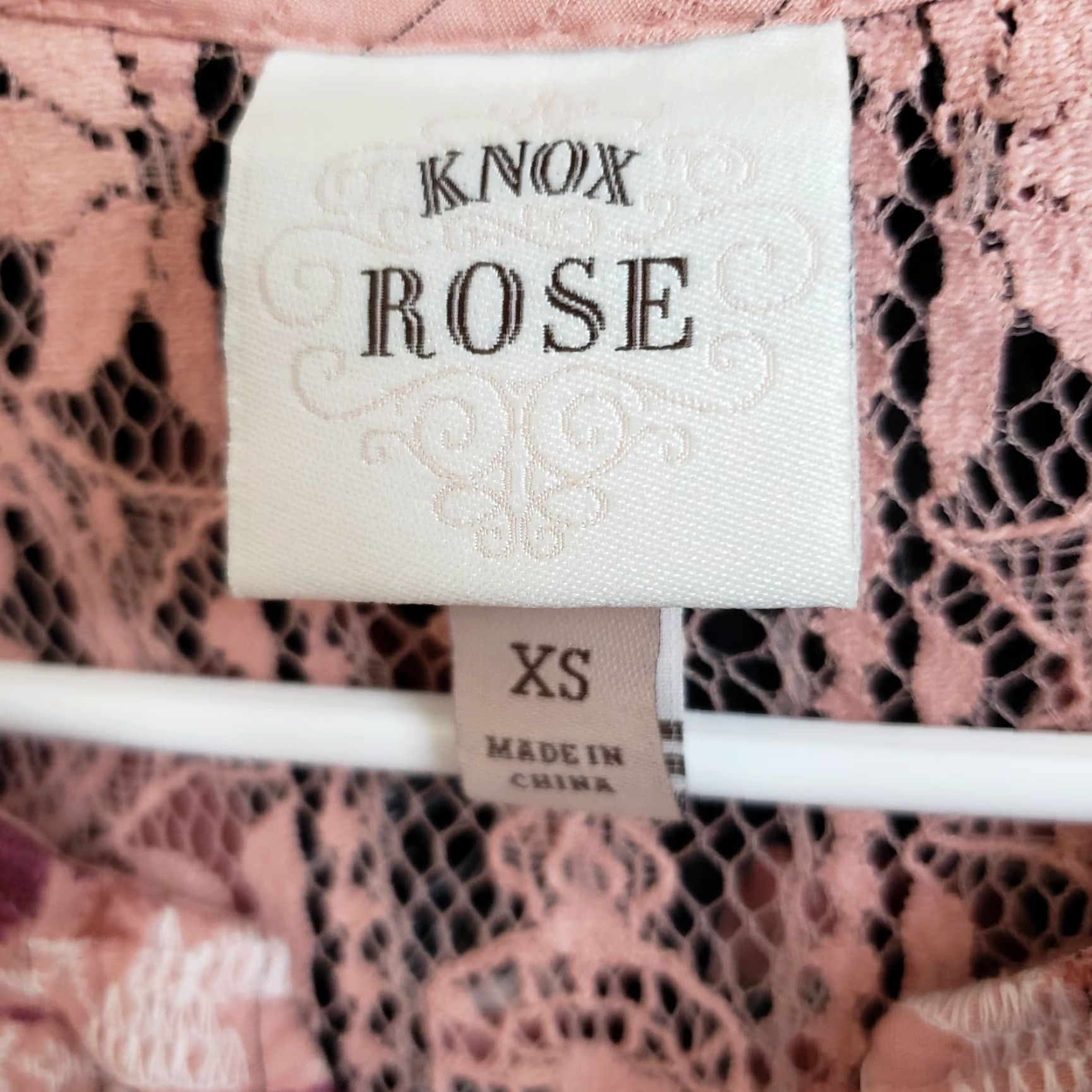 Vintage Knox Rose Womens Blouse XS Pink Purple Embroidered Striped Lace Panel Shirt Size XS / US 0-2 / IT 36-38 - 5 Thumbnail