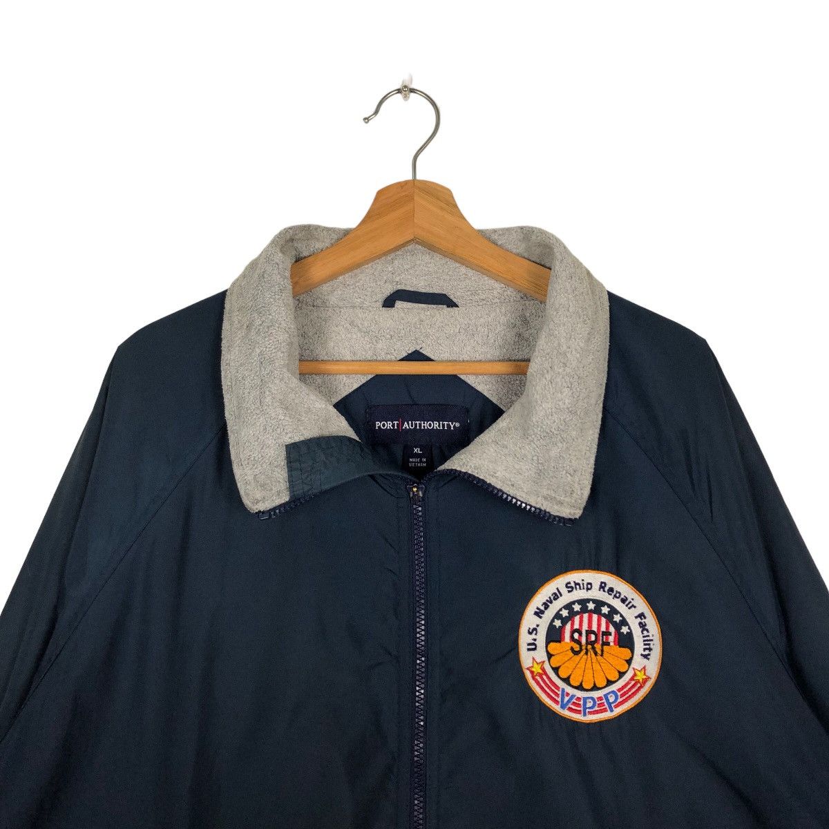 Japanese Brand 🔥80’s Bomber Jacket Us Naval Ship Repair Facility Big Logo Size US XL / EU 56 / 4 - 3 Thumbnail