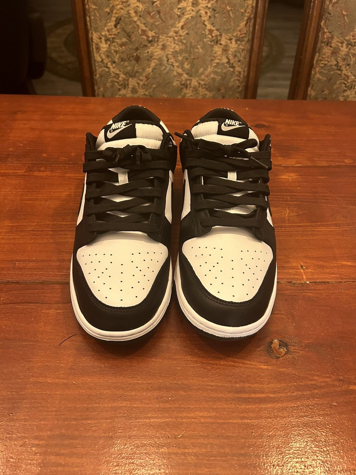 Nike Nike Dunk Low Retro White Black Panda Size US 12 / EU 45 - 3 Thumbnail