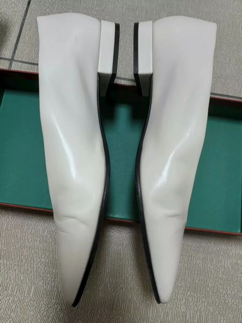 Other LOEWE Flat small pointed white grandma shoes Size US 6.5 / IT 36.5 - 2 Thumbnail