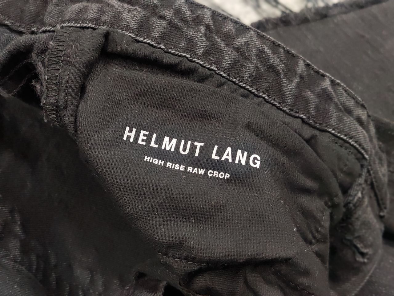 Helmut Lang Helmut Lang High Rise Raw Crop Black Stone Denim Jeans Size 28" / US 6 / IT 42 - 15 Thumbnail