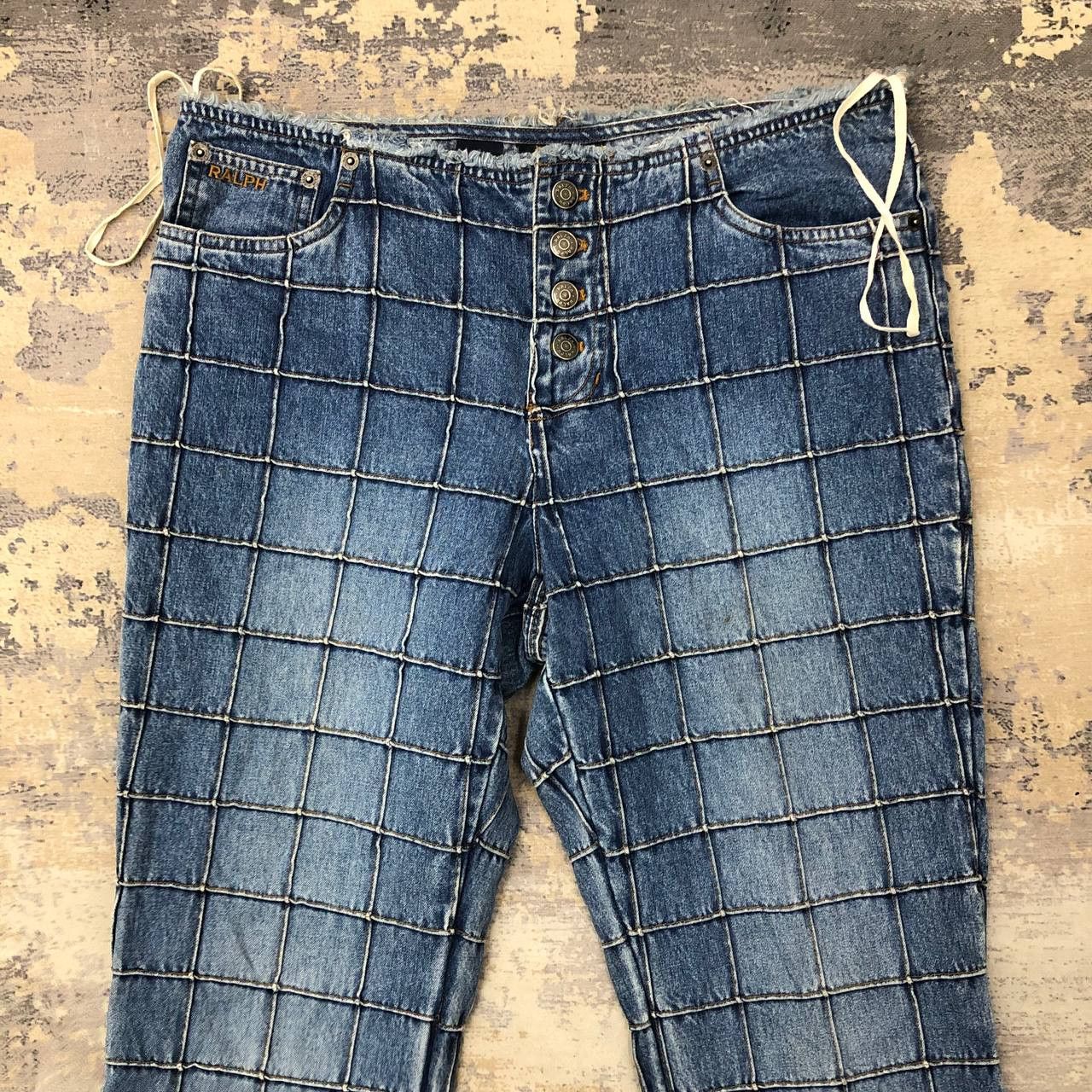 Ralph Lauren P789 VTG RALPH LAUREN FLARED PATCHWORK JEANS Size 28" / US 6 / IT 42 - 3 Thumbnail