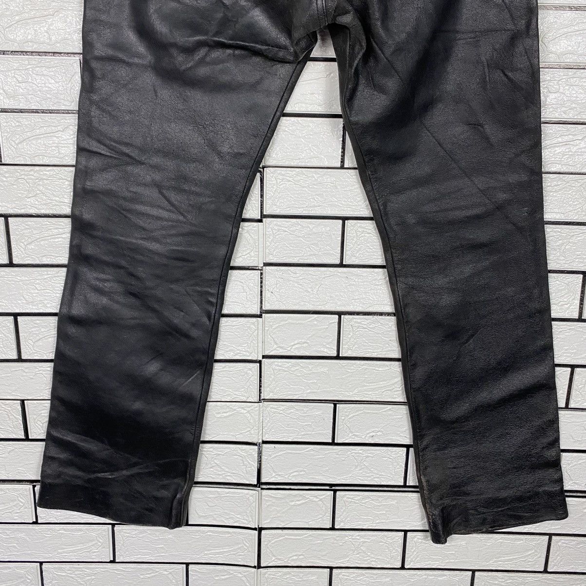 Japanese Brand Vintage Leather Pants Racing Wear Issey Miyake Size US 28 / EU 44 - 13 Thumbnail