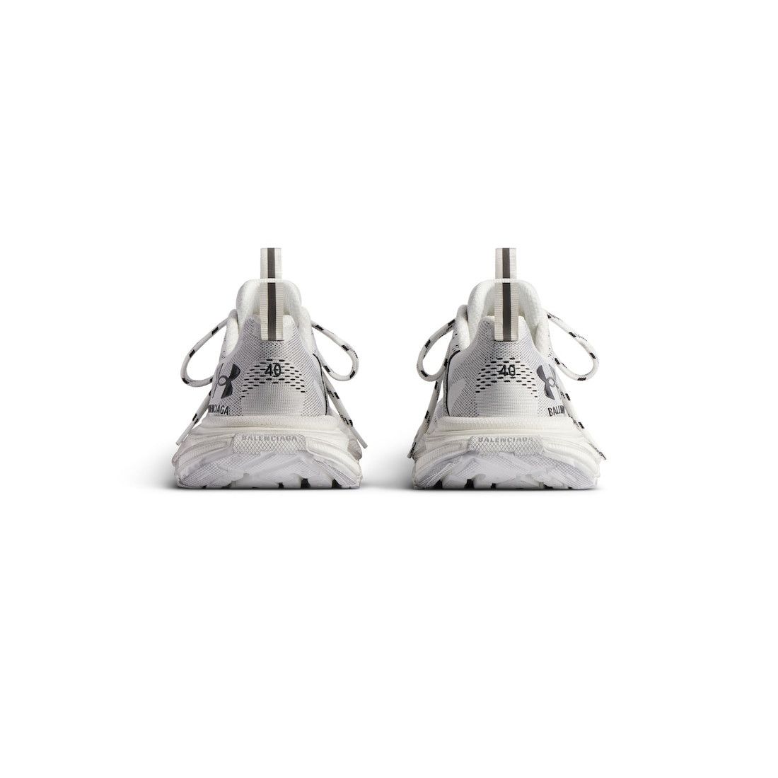 Balenciaga × Under Armour o1la1rc1a1025 Under Armour® 3XL Knit Sneakers in White/Black Size US 13 / EU 46 - 6 Thumbnail
