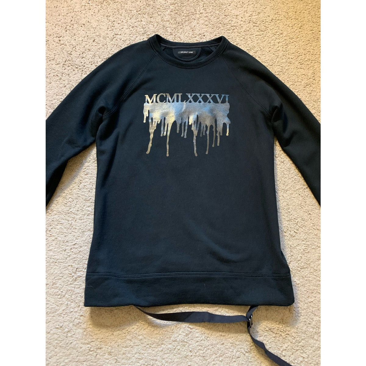 Helmut Lang HELMUT LANG (1986) ROMAN NUMERALS SWEATSHIRT Size US M / EU 48-50 / 2 - 4 Thumbnail